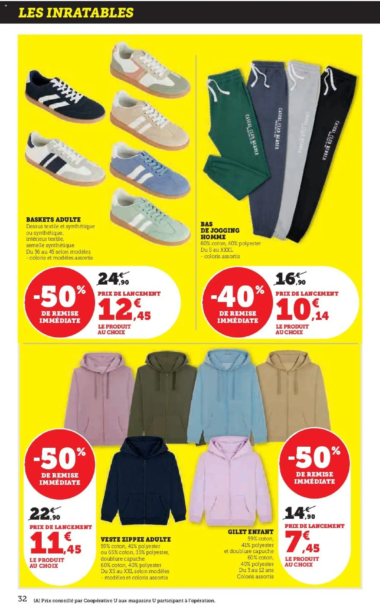 {H1} | Page: 32 | Produits: Gilet, Veste, Baskets