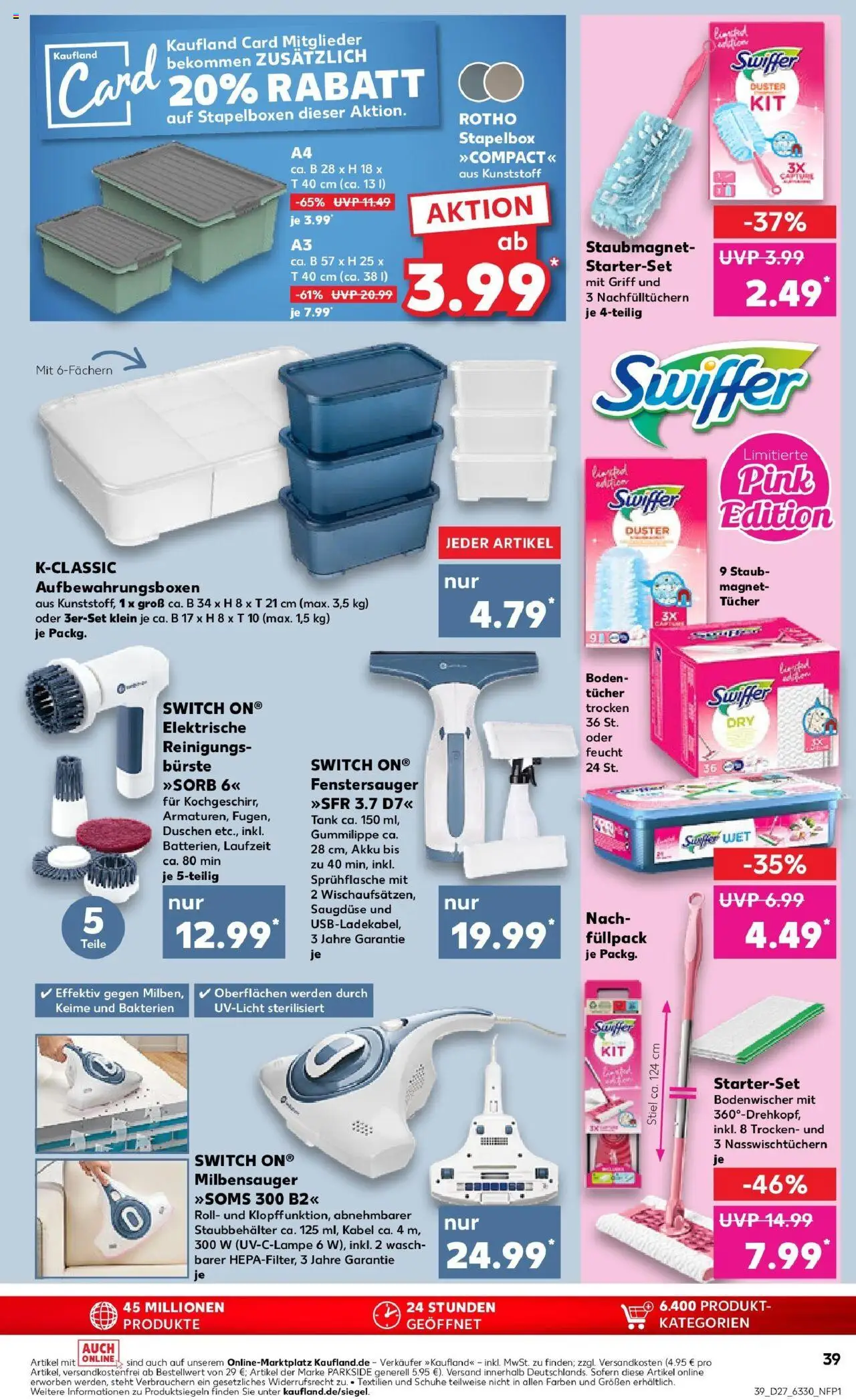 Kaufland prospekt Detmold	 - gültig ab dem 03.07.2025 | Seite: 39 | Produkte: Kabel, Box, Bürste, Swiffer