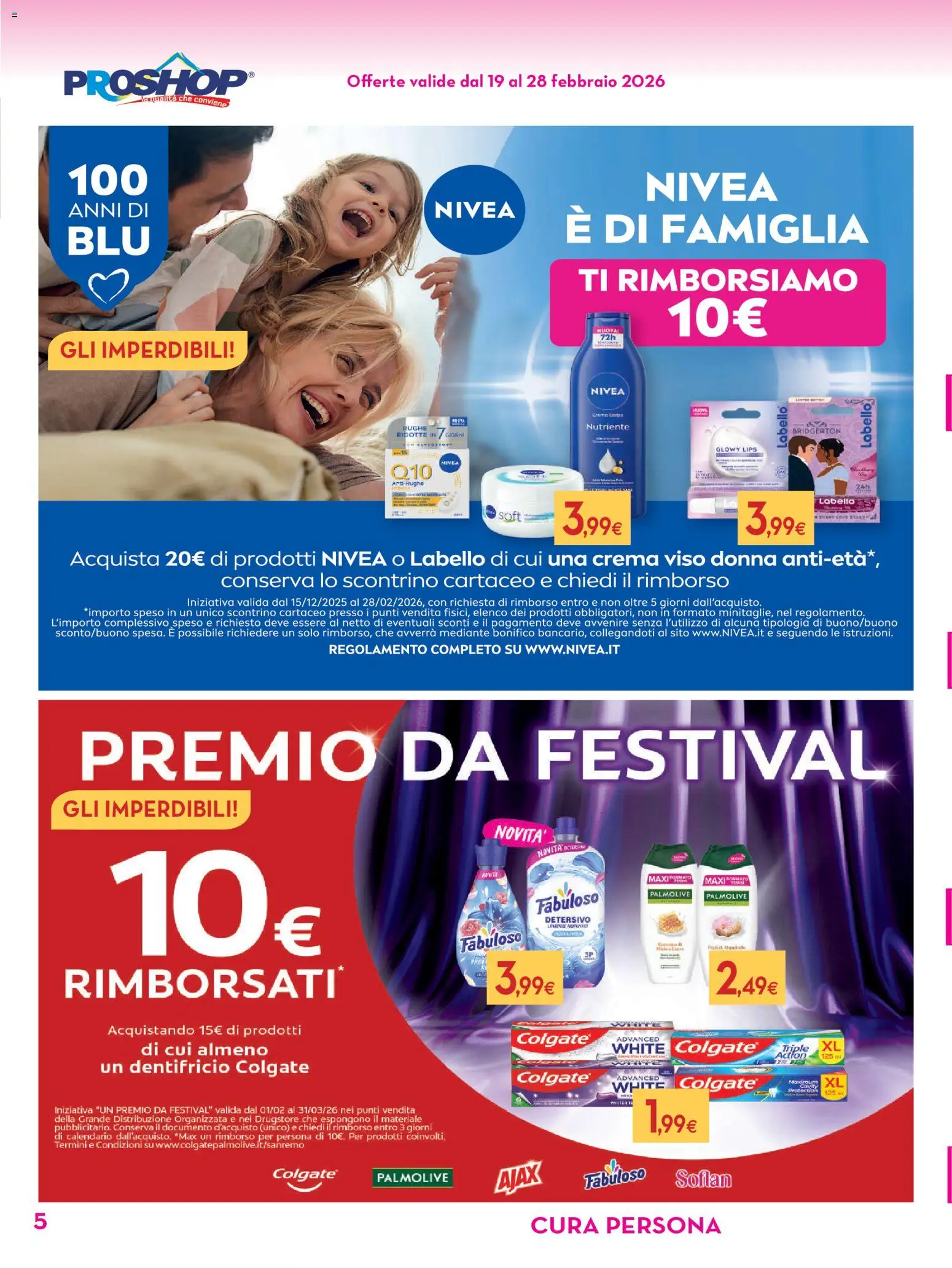 Volantino Proshop del 19.02.2026 | Pagina: 6 | Prodotti: Crema, Dentifricio, Crema viso