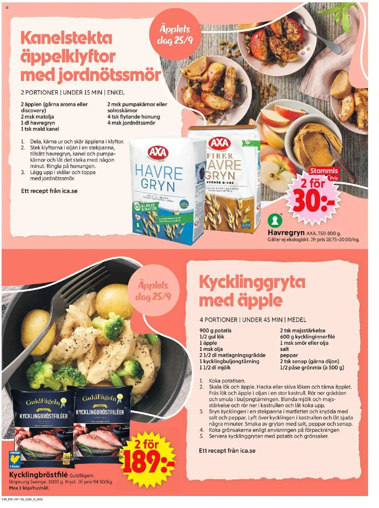 ICA Supermarket reklamblad aktuell från 22.09.2025 | Sida: 6 | Produkter: Galler, Matolja, Majs, Pumpa