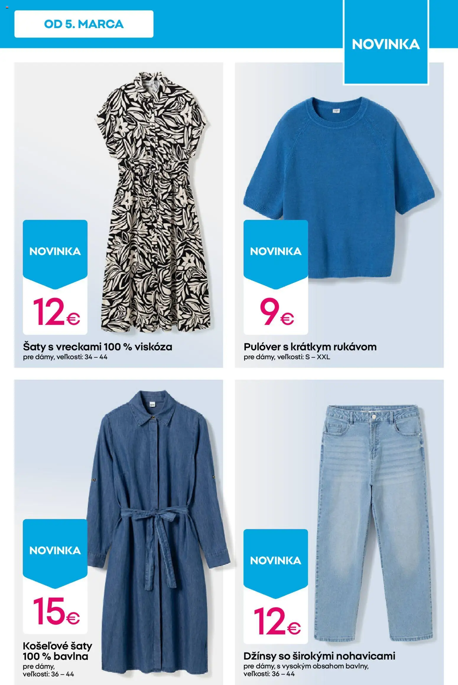 Nové Pepco akcie – leták je platný od 05.03.2026 | Strana: 5 | Produkty: Šaty