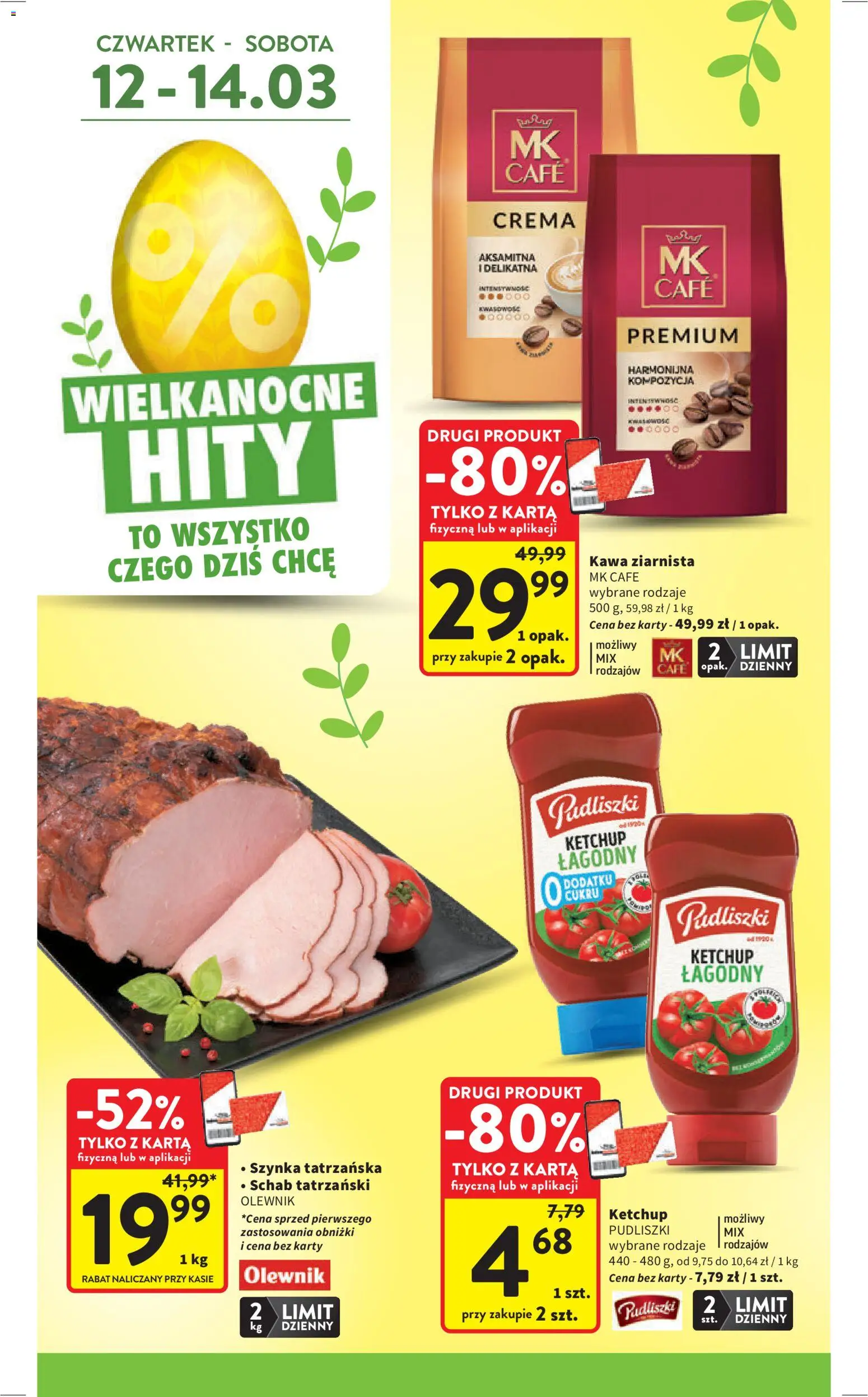 Intermarche gazetka od 12.03.2026 | Strona: 4 | Produkty: Karta, Ketchup, Kawa ziarnista, Kawa