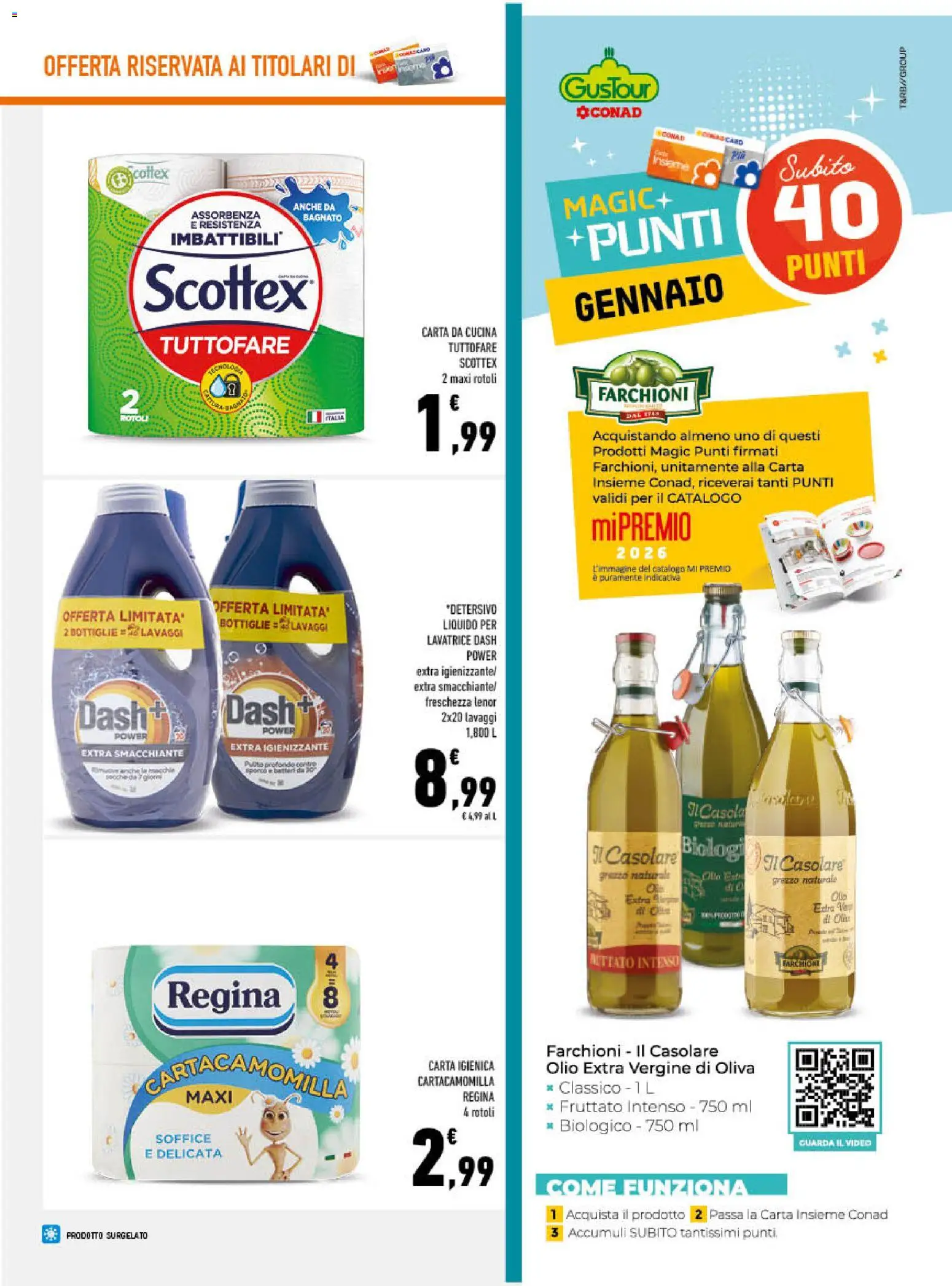 Volantino Conad del 03.01.2026 | Pagina: 7 | Prodotti: Olive, Lavatrice, Video, Olio extra vergine