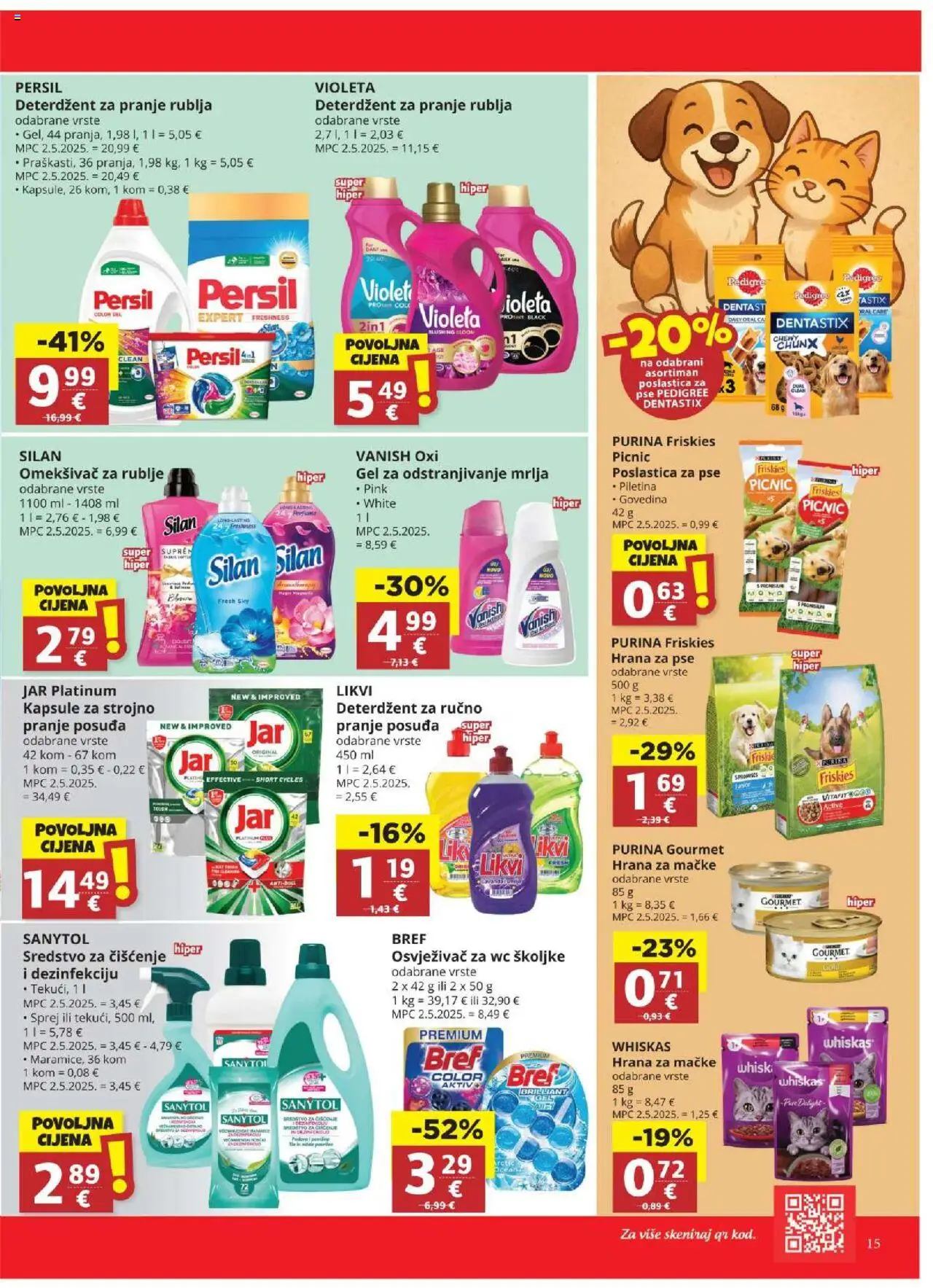 Djelo katalog | vrijedi od 06.08.2025 | Stranica: 15 | Proizvodi: Deterdžent za pranje rublja, Piletina, Hrana za mačke, Violeta