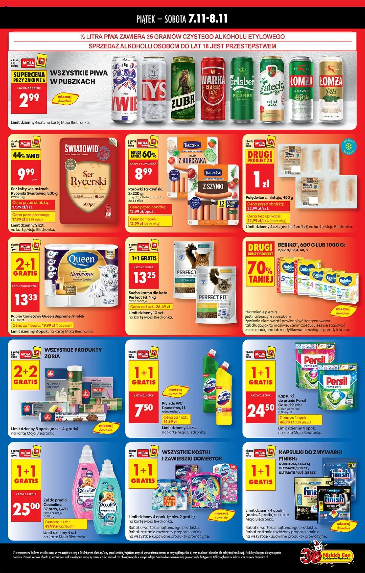 Biedronka gazetka - Tani weekend od 07.11.2025 | Strona: 2 | Produkty: Papier toaletowy, Mintaj, Domestos, Kapsułki do zmywarki