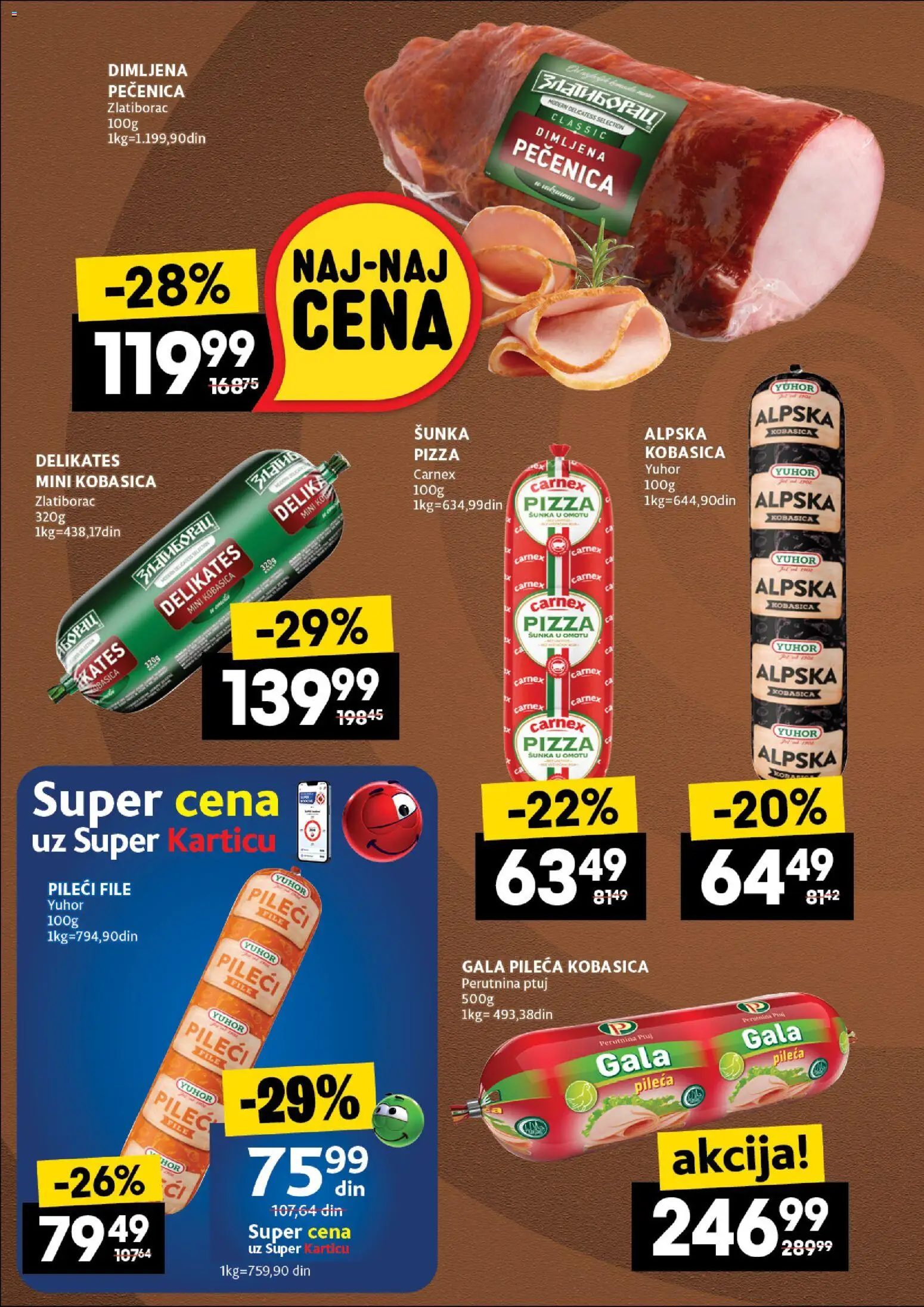 Roda katalog - važi od 06.11.2025 | Strana: 6 | Proizvode: Perutnina Ptuj, Šunka, Pizza šunka, Pečenica