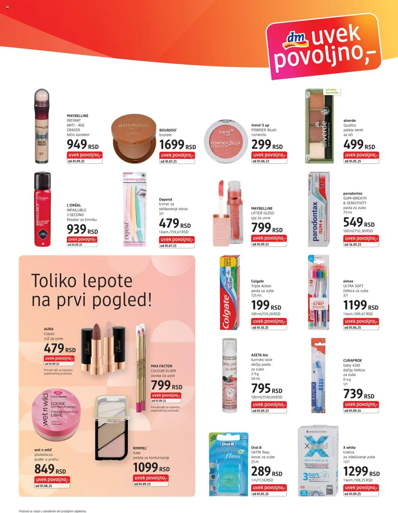 DM Drogerie katalog - važi od 16.10.2025 | Strana: 3 | Proizvode: Colgate, Bronzer, Rumenilo, Sjaj za usne