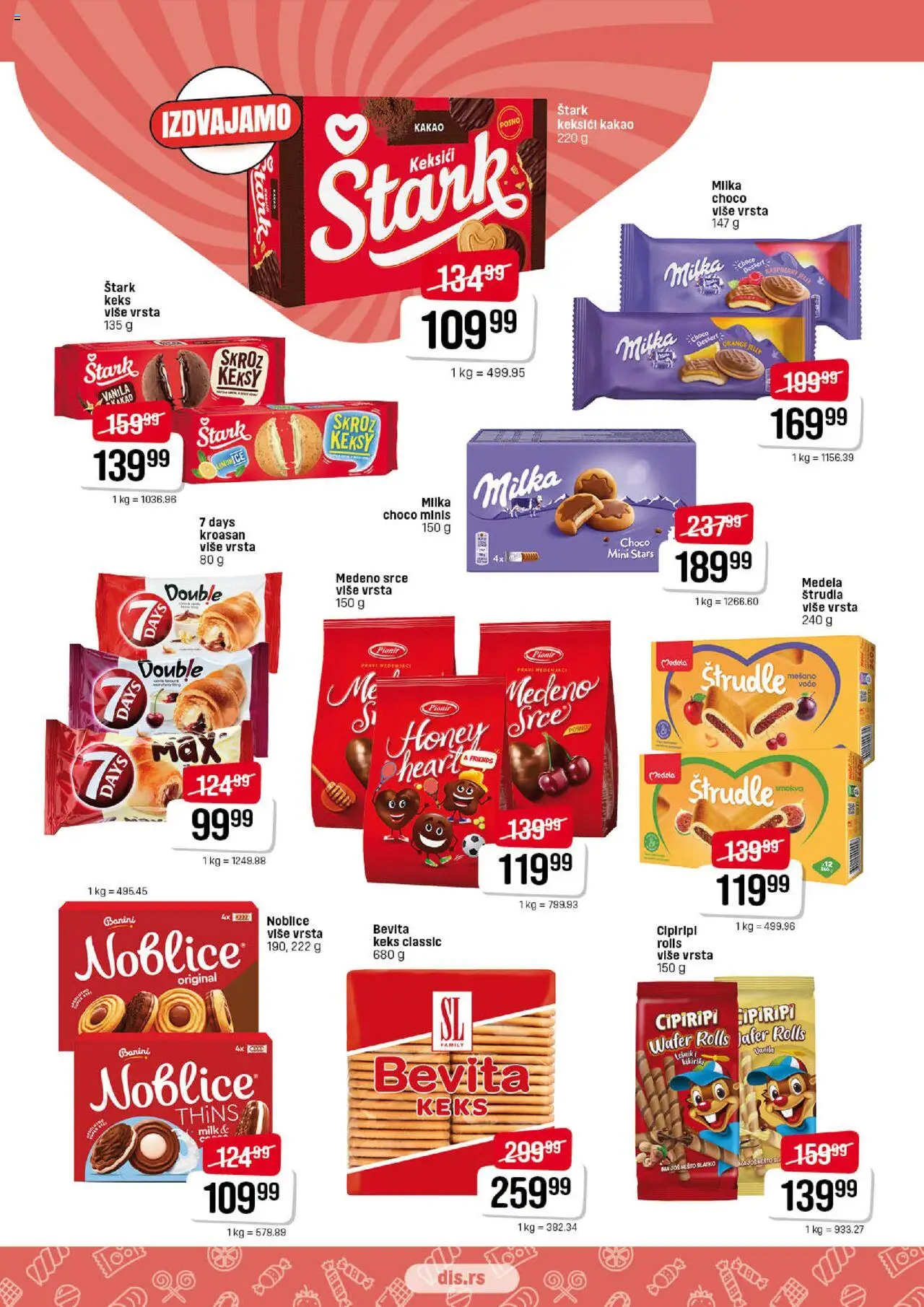 DIS katalog - važi od 03.07.2025 | Strana: 13 | Proizvode: Keks, Lešnik, Štrudla, Noblice
