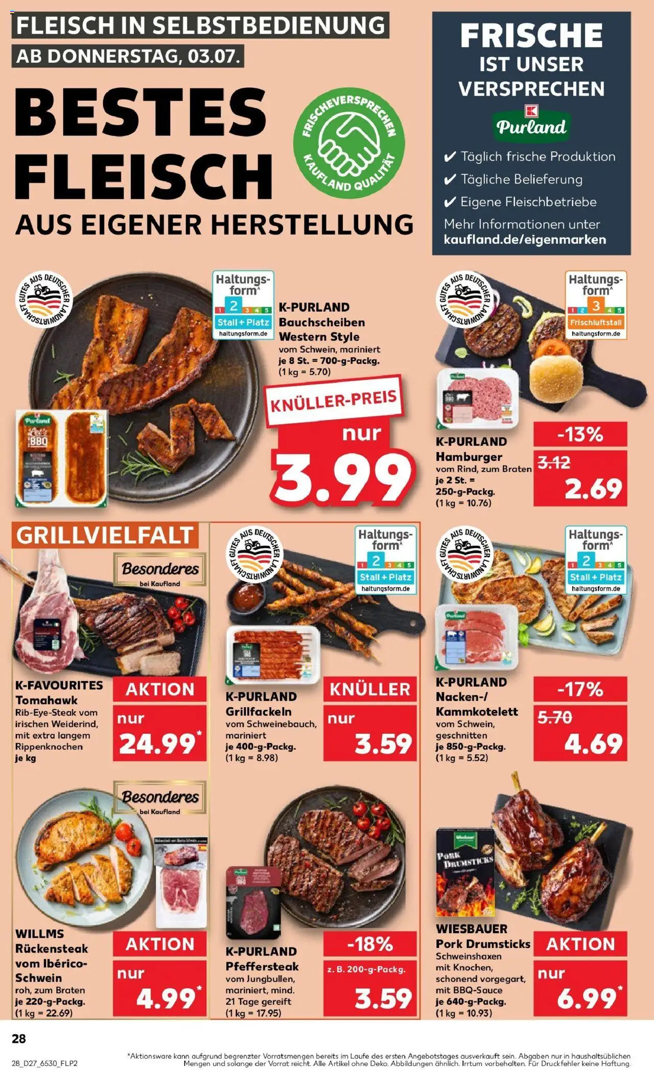 Kaufland prospekt Gotha	 - gültig ab dem 03.07.2025 | Seite: 28 | Produkte: Fleisch
