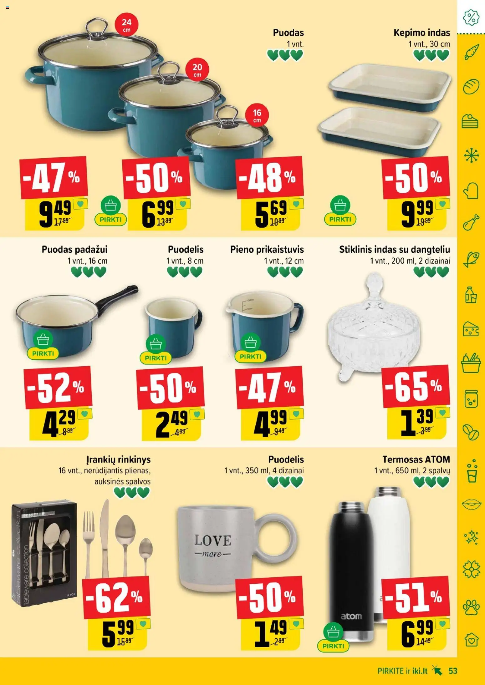 IKI akcijos nuo 01.05.2026 | Puslapis: 53 | Prekių: Puodelis, Puodas