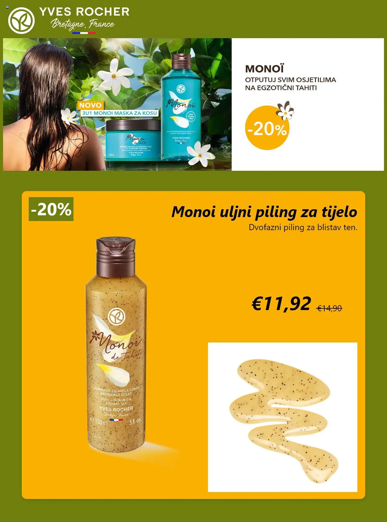 Yves Rocher katalog | vrijedi od 04.08.2025 | Stranica: 4 | Proizvodi: Maska za kosu, Maska, Piling