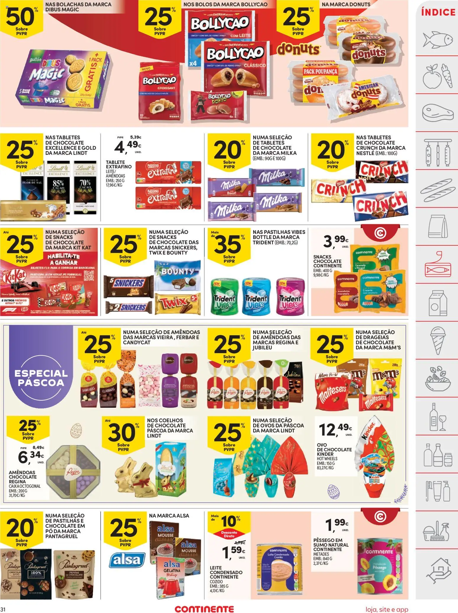 Continente folheto │ válido de 17.02.2026 | Página: 31 | Produtos: Amêndoas, Bolachas, Leite condensado, Ovos