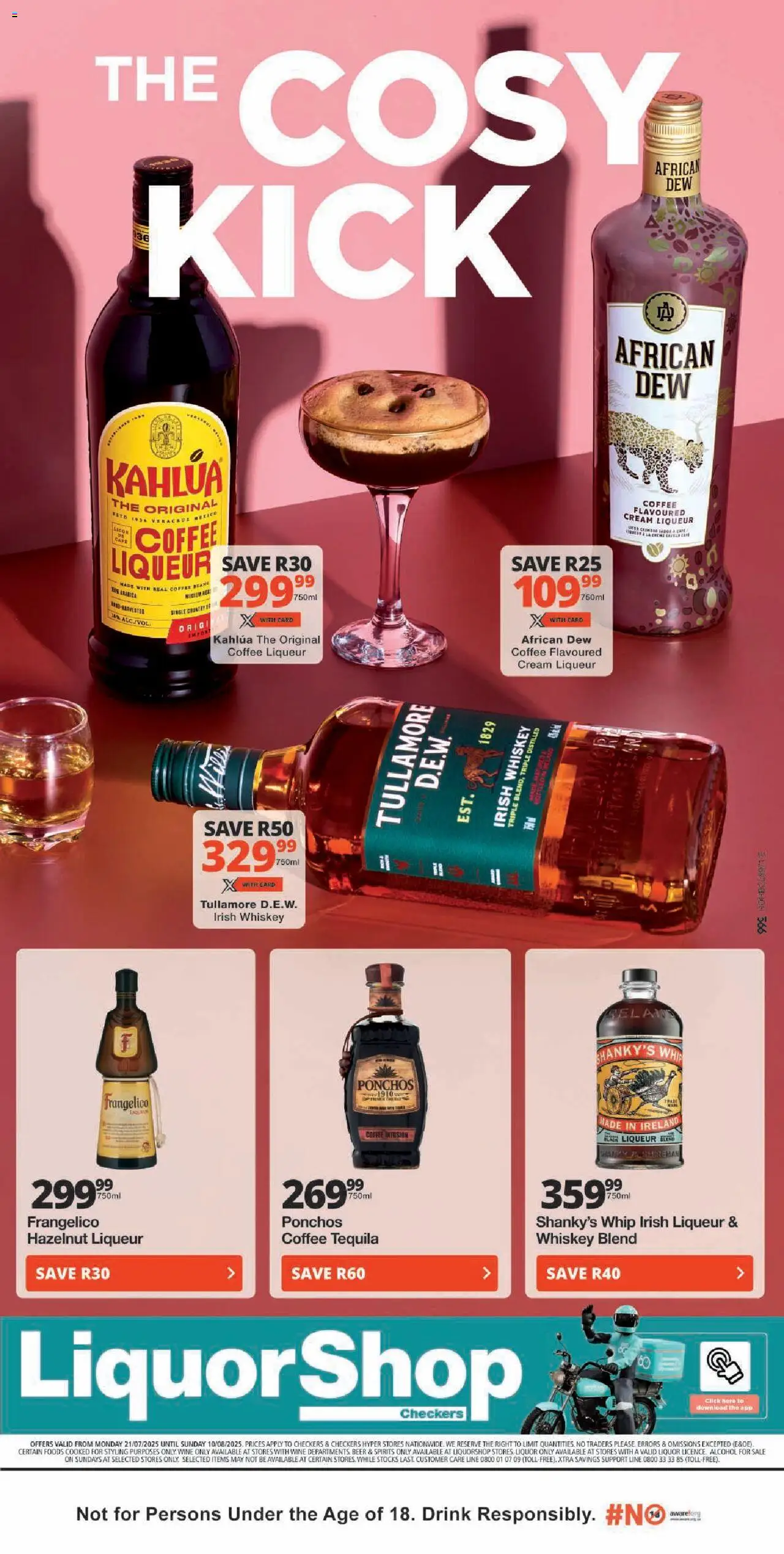 Checkers Eastern Cape - Coffee Promotion │ valid from 21.07.2025 | Page: 8 | Products: Beans, Wine, Beer, Cream