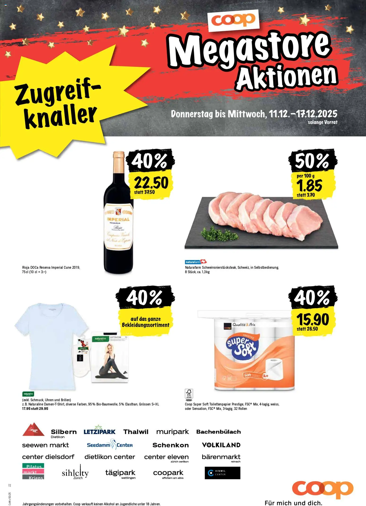 Coop Aktionen – gültig ab 11.12.2025 | Seite: 21 | Produkte: T-Shirt, Toilettenpapier