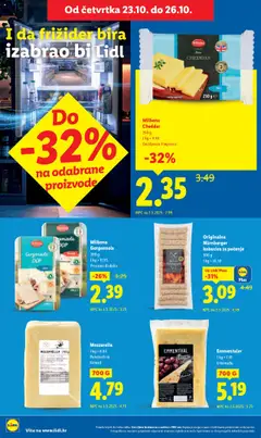 Mozzarella 700g, Mozzarella, Polutvrdi sir, Komad - Pregled kataloga iz trgovine Lidl, vrijedi od 20.10.2025 | Stranica: 72 | Proizvodi: Mozzarella, Sir, Jogurt, Kobasica