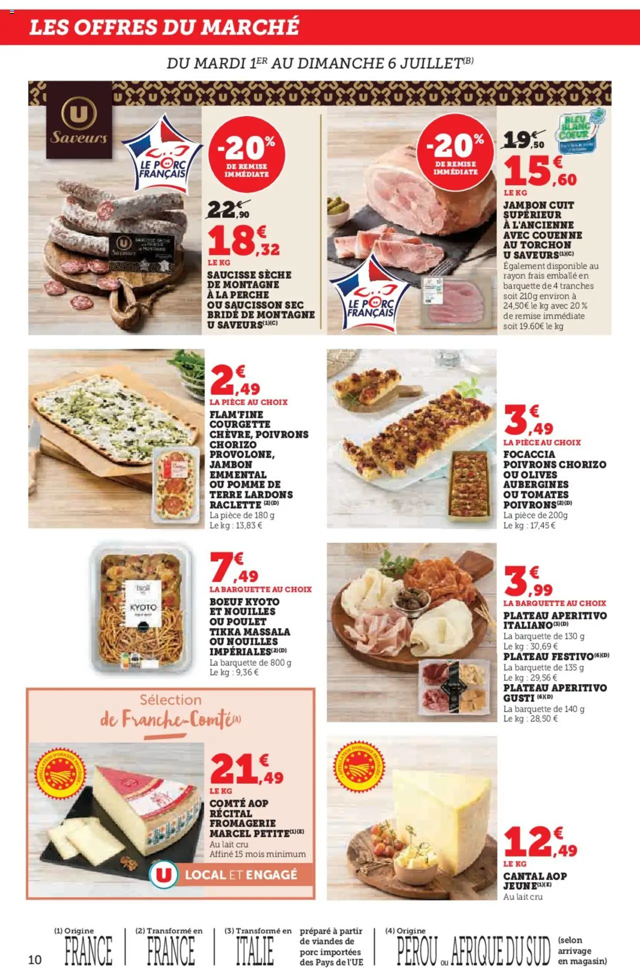  | Page: 10 | Produits: Emmental, Raclette, Jambon, Porc