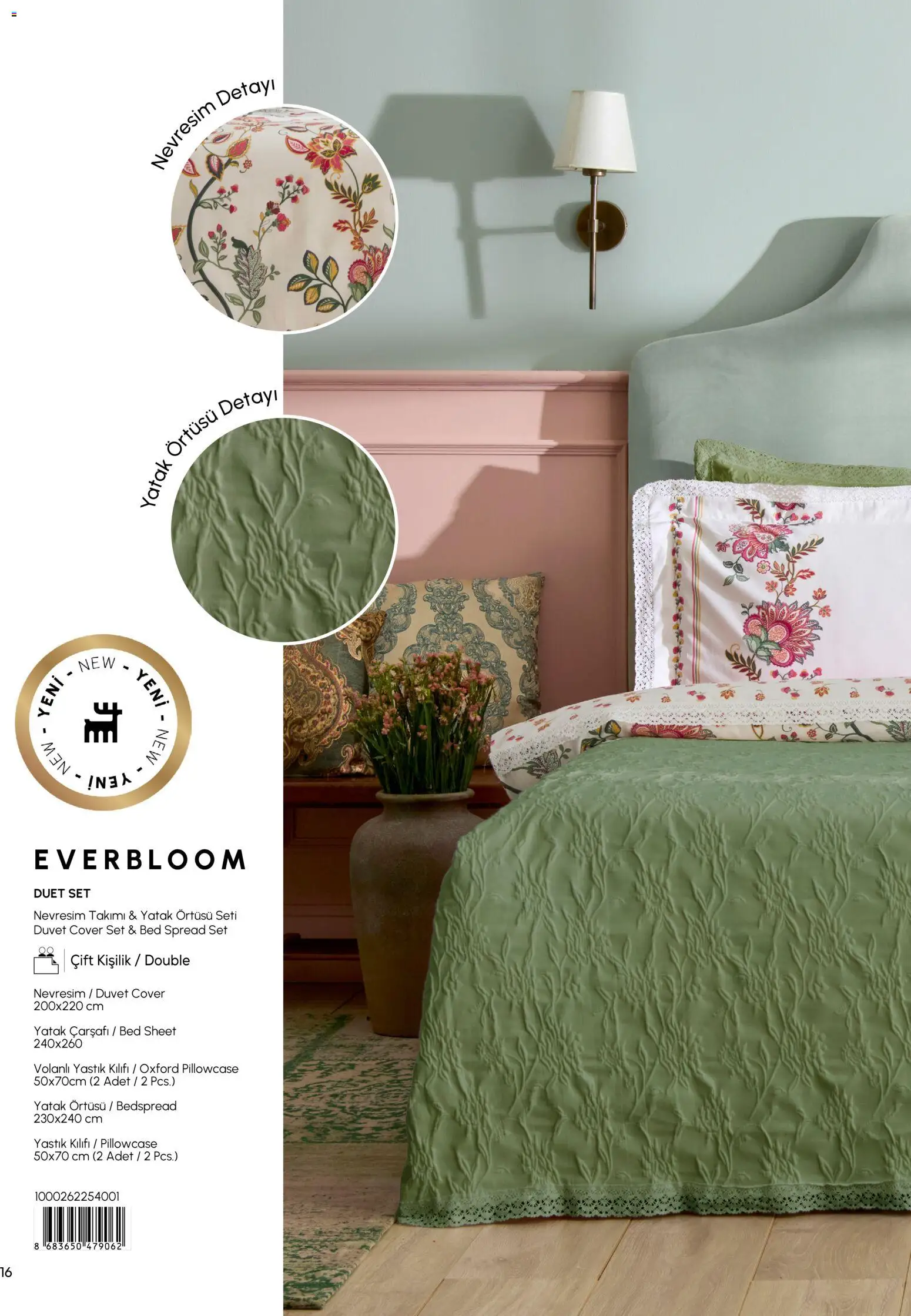 Karaca Home - Katalog  Ev Tekstili -  İlkbahar / Yaz 2026 - 01.03.2026 tarihinden itibaren geçerlidir | Sayfa: 16 | Ürünler: Yatak, Nevresim, Yastık kılıfı, Yatak örtüsü