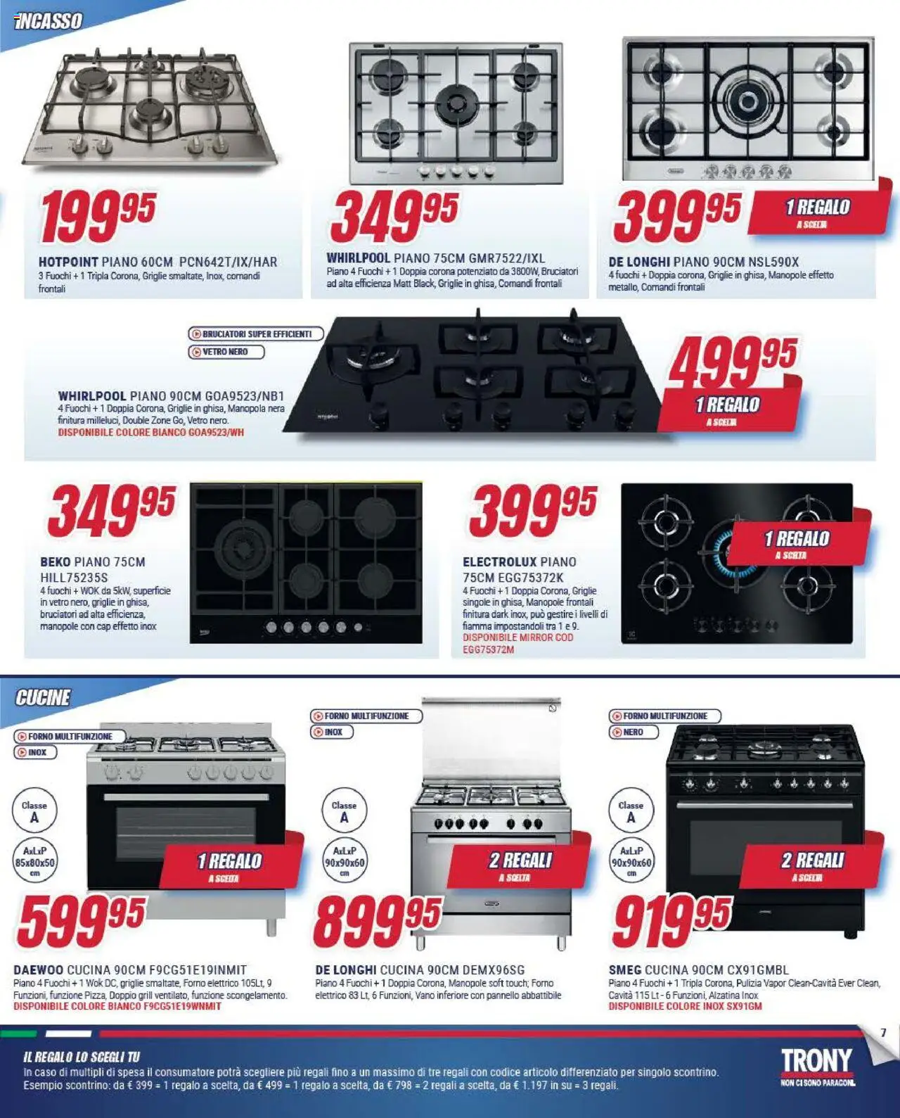 Volantino Trony del 05.09.2025 | Pagina: 7 | Prodotti: Cucine, Forno, Forno elettrico
