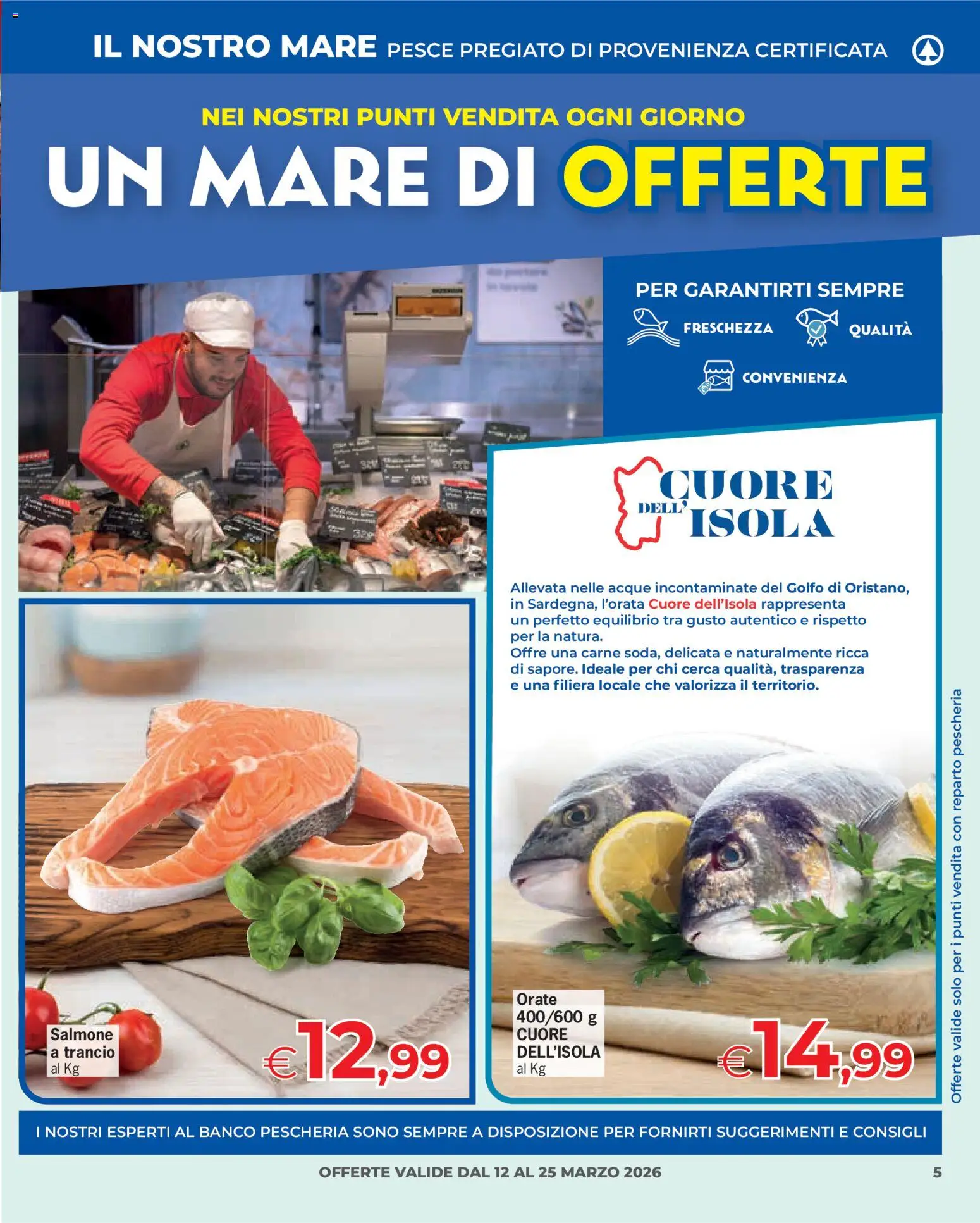 Volantino Eurospar del 12.03.2026 | Pagina: 5 | Prodotti: Salmone, Pesce