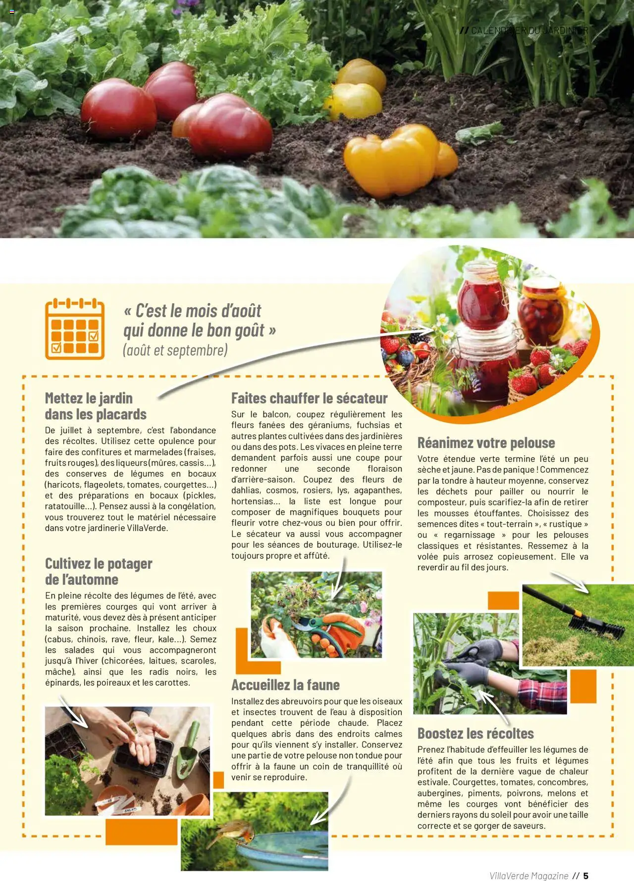  | Page: 5 | Produits: Le potager, Cassis, Calendrier, Radis