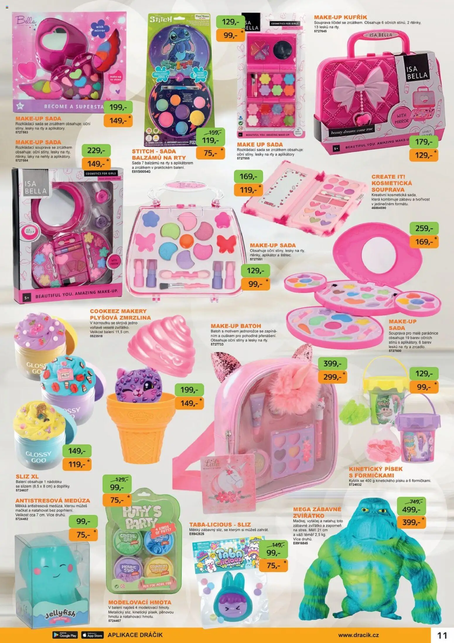 Dráčik leták od 16.04.2026 | Strana: 11 | Produkty: Laky na nehty, Zmrzlina, Písek, Stitch