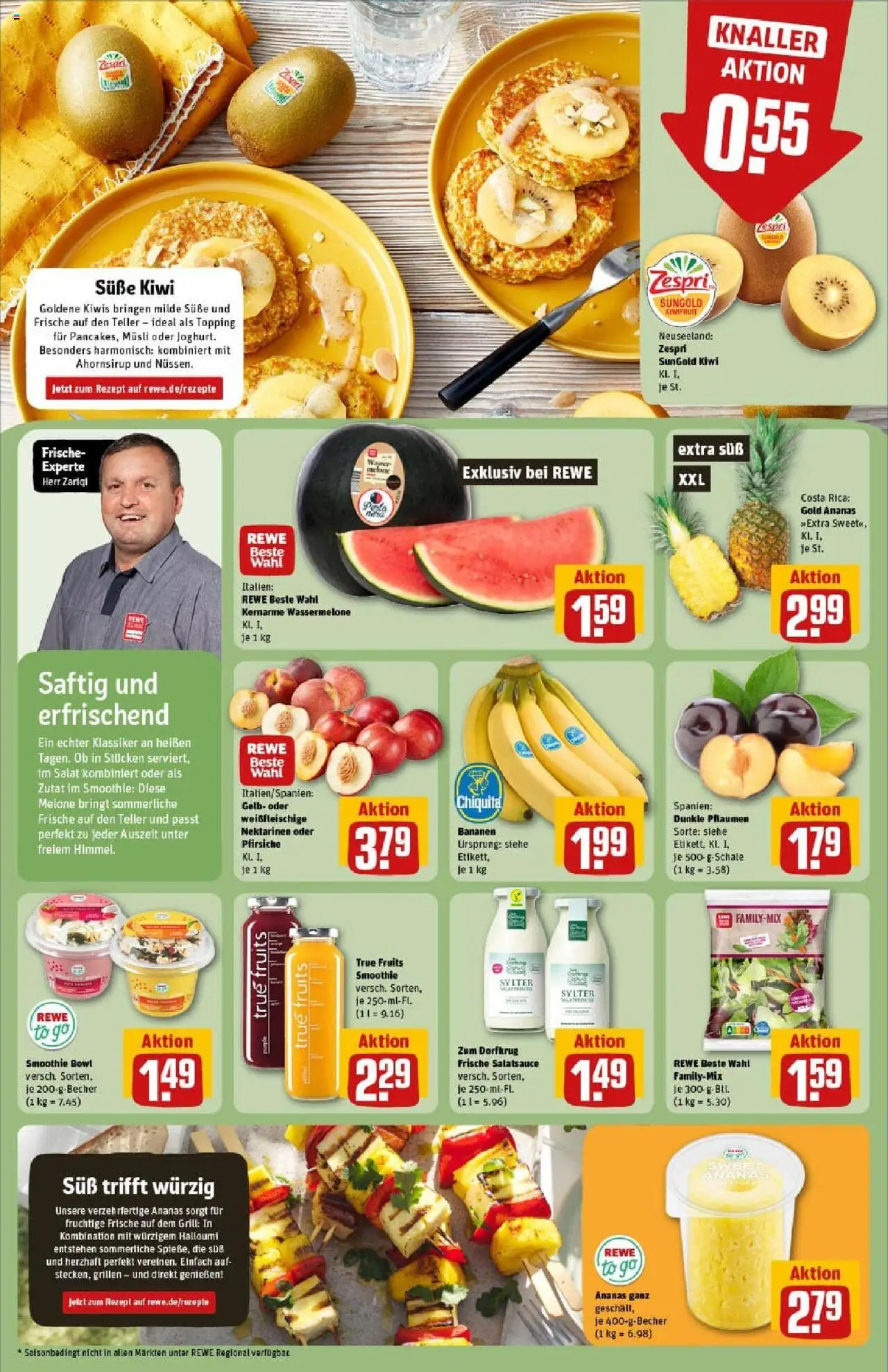 Rewe prospekt Bergneustadt	 - gültig ab dem 06.07.2025 | Seite: 6 | Produkte: Grill, Bananen, Ananas, Melone