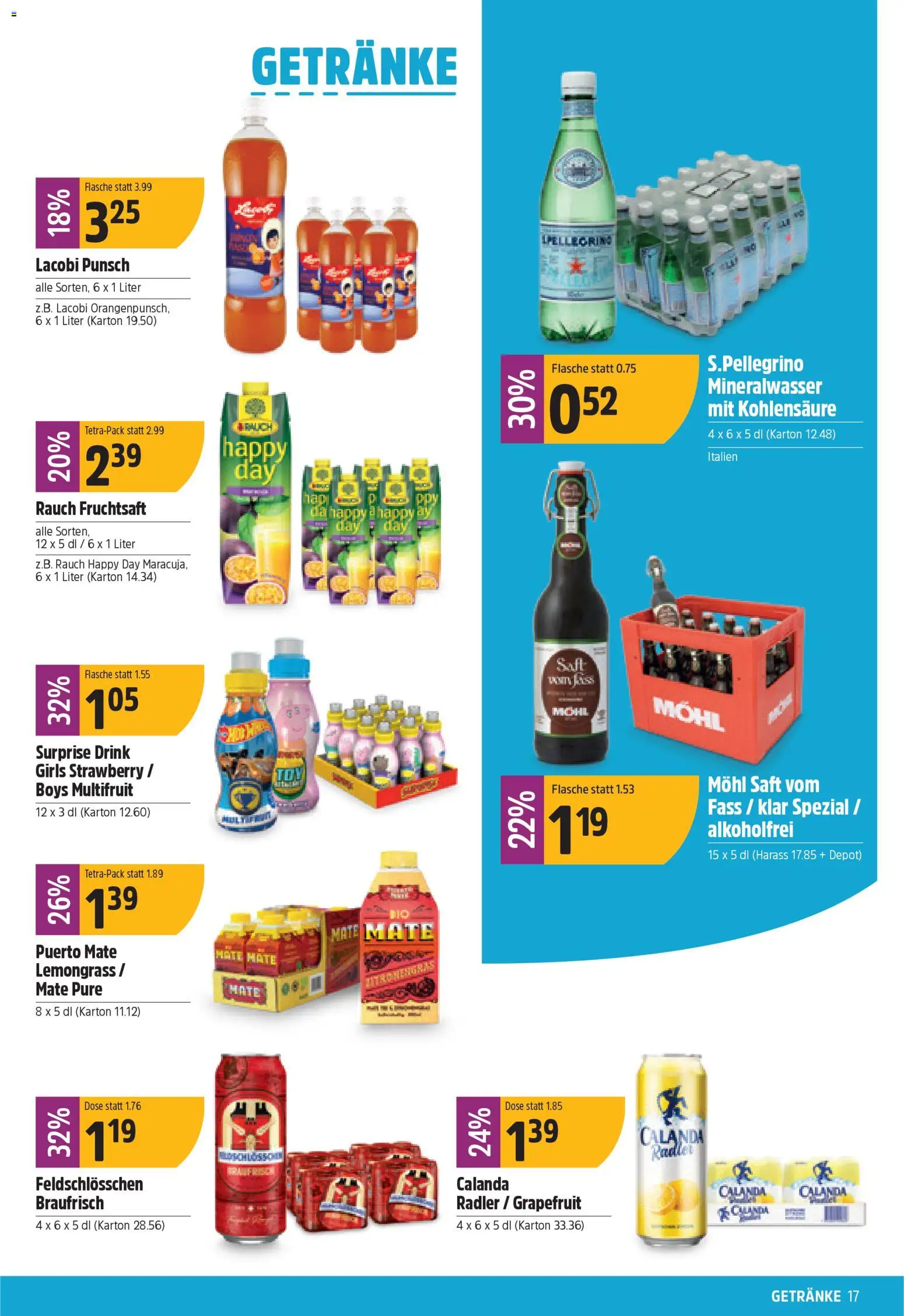 TopCC Aktionen – gültig ab 02.02.2026 | Seite: 17 | Produkte: Mineralwasser, Saft, Grapefruit