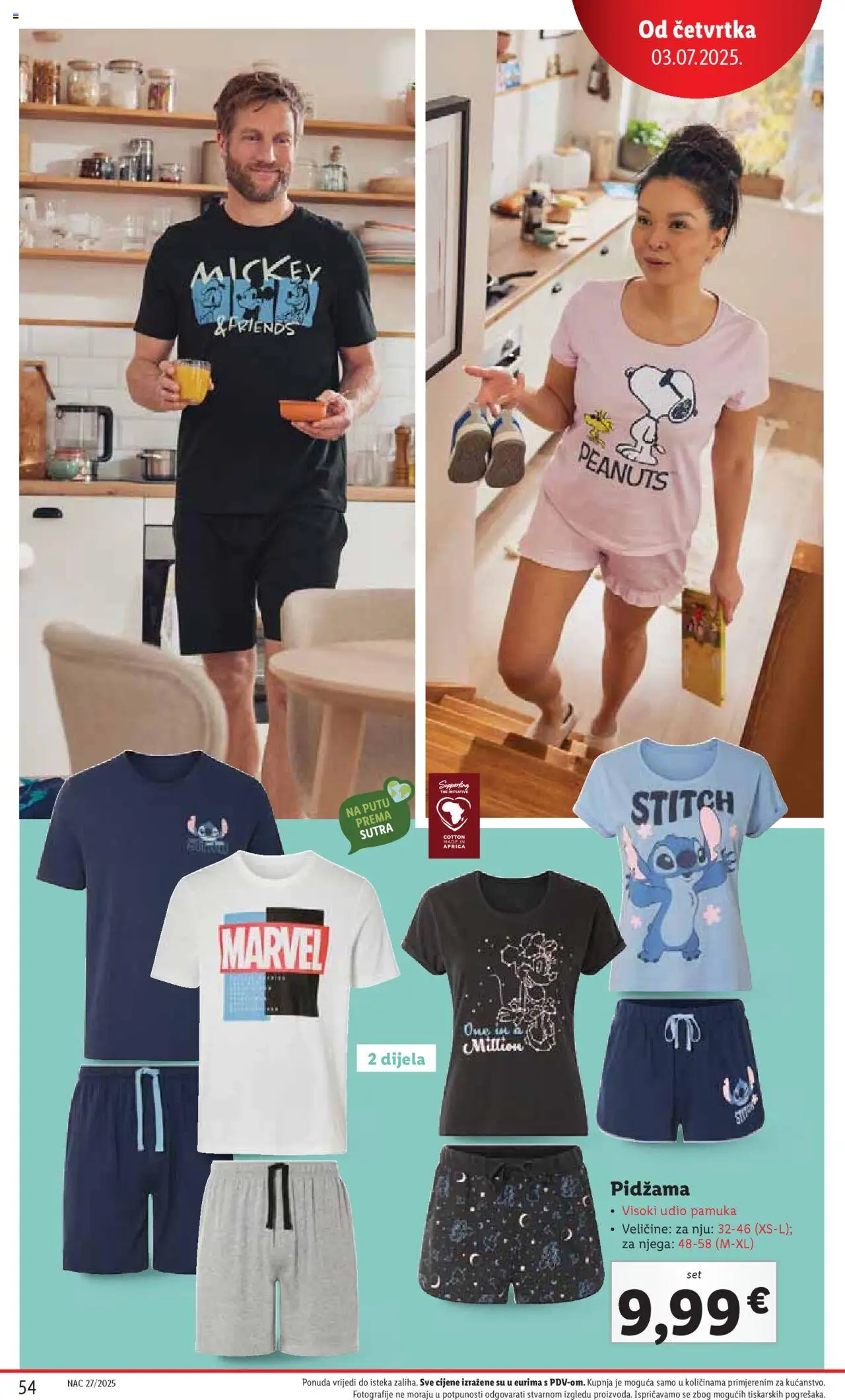 Lidl katalog | vrijedi od 30.06.2025 | Stranica: 54 | Proizvodi: Pidžama