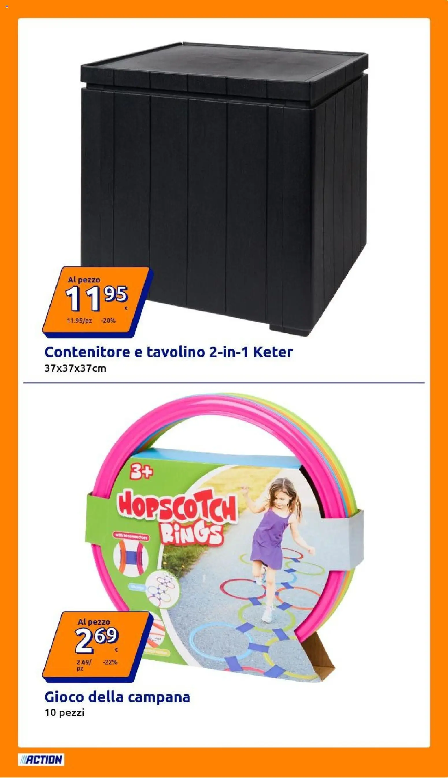 Volantino Action del 01.04.2026 | Pagina: 21 | Prodotti: Tavolino, Gioco, Contenitore