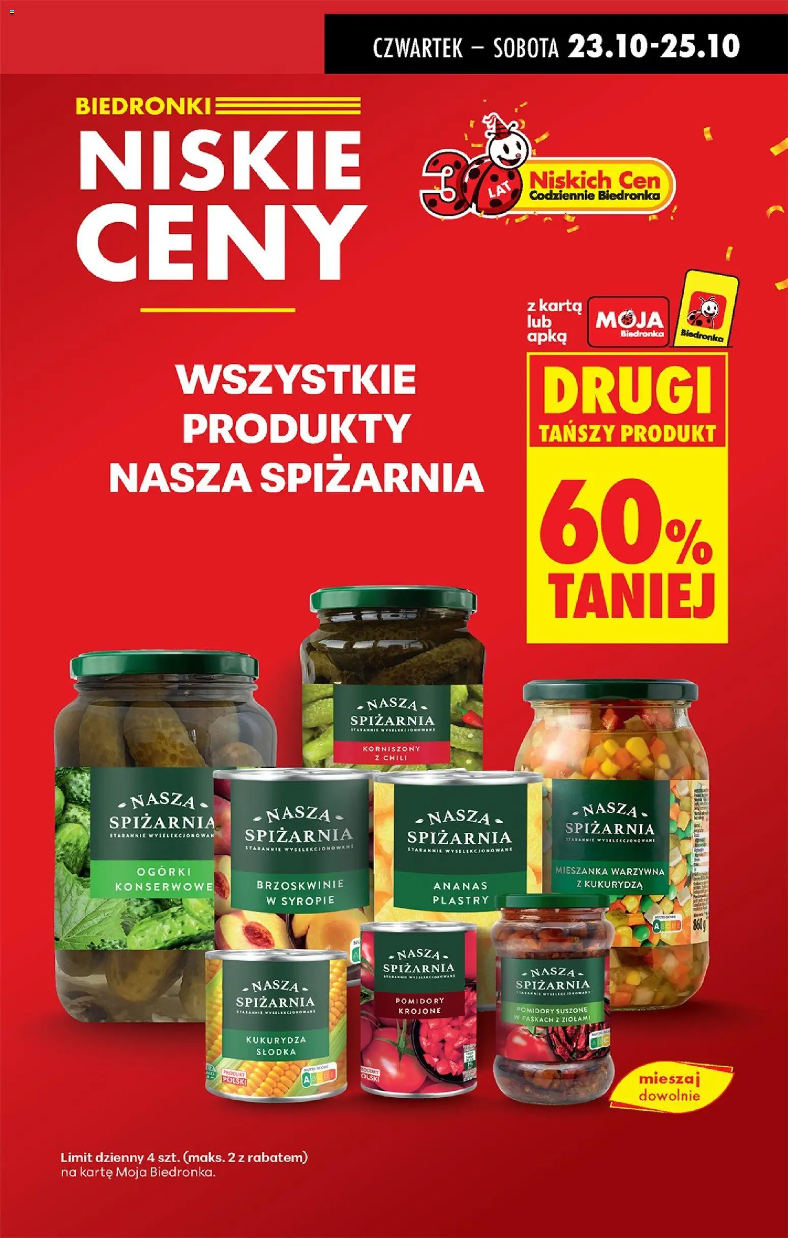 Biedronka gazetka - Oferta w tym tygodniu od 23.10.2025 | Strona: 7 | Produkty: Karta, Brzoskwinie w syropie, Pomidory suszone, Ananas