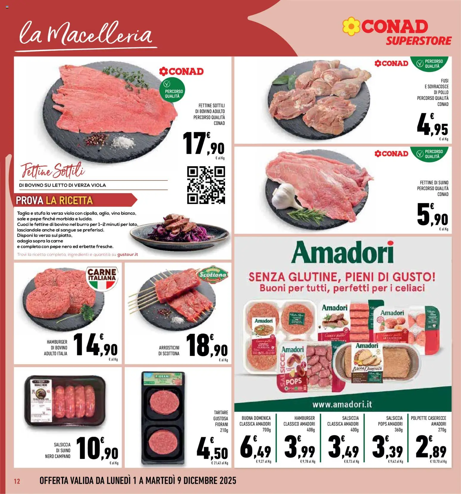 Volantino Conad del 01.12.2025 | Pagina: 12 | Prodotti: Sale, Pepe, Vino, Arrosticini