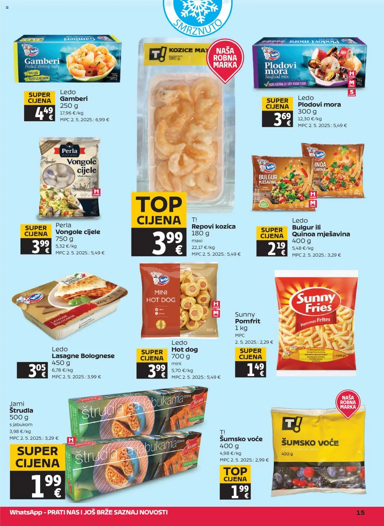 Tommy katalog | vrijedi od 03.07.2025 | Stranica: 15 | Proizvodi: Lasagne, Pommes frites, Voće, Bulgur