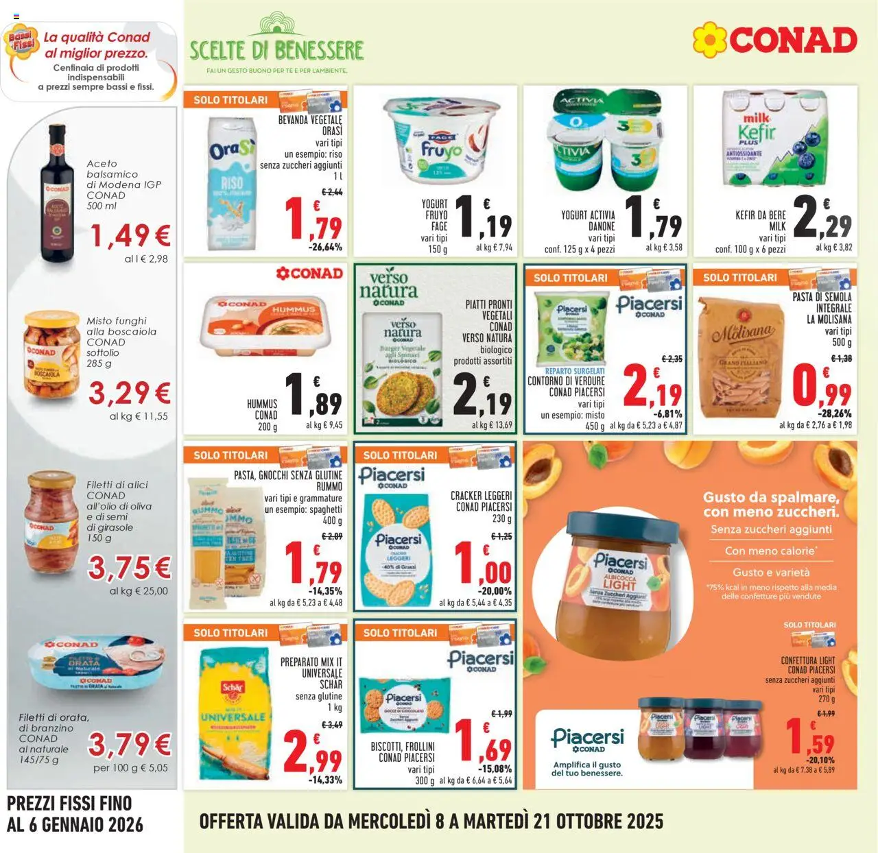 Volantino Conad del 08.10.2025 | Pagina: 16 | Prodotti: Tè, Orata, Funghi, Hummus