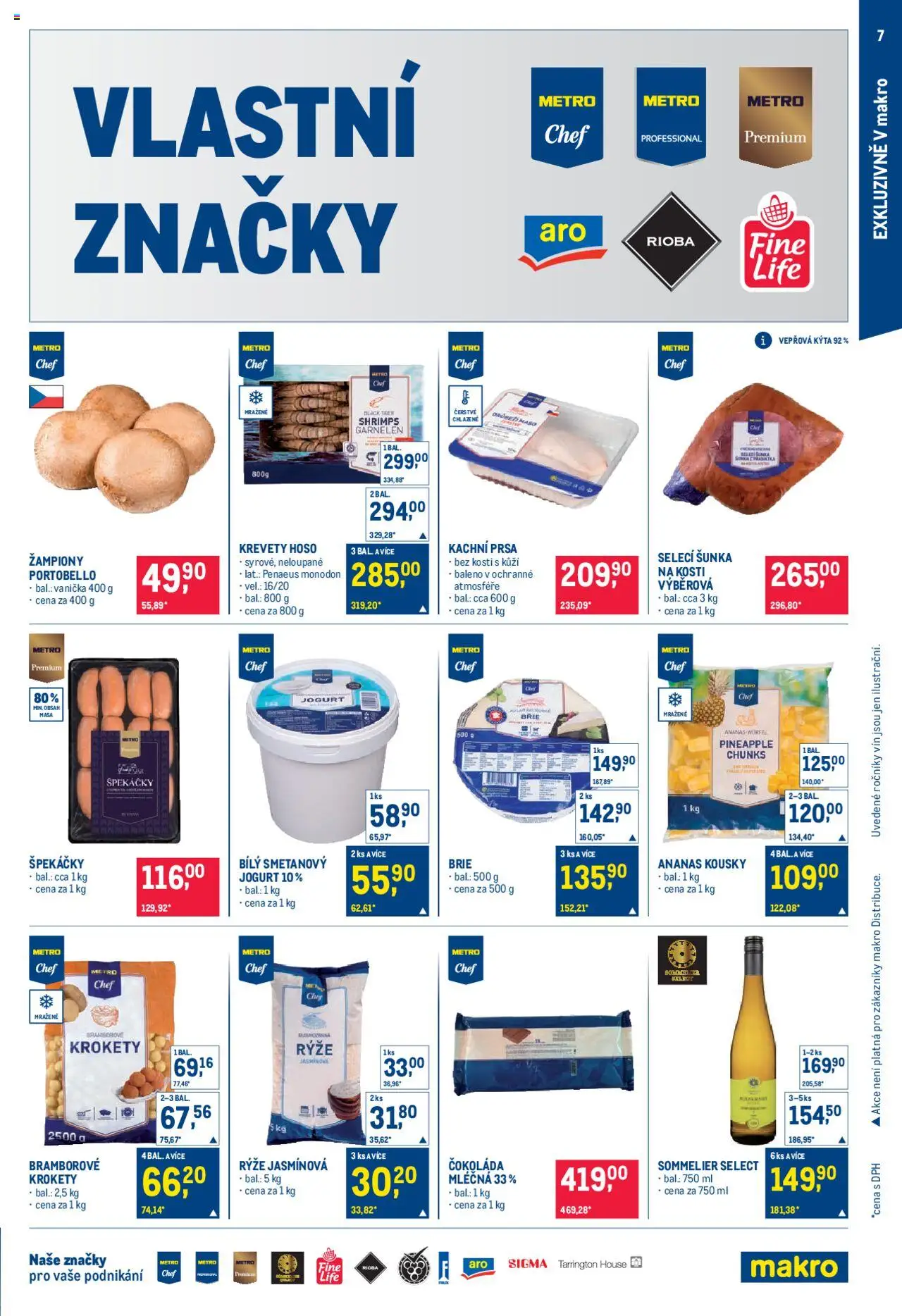 Makro leták - Pro milovníky jídla od 18.06.2025 | Strana: 7 | Produkty: Čokoláda, Šunka, Špekáčky, Krevety