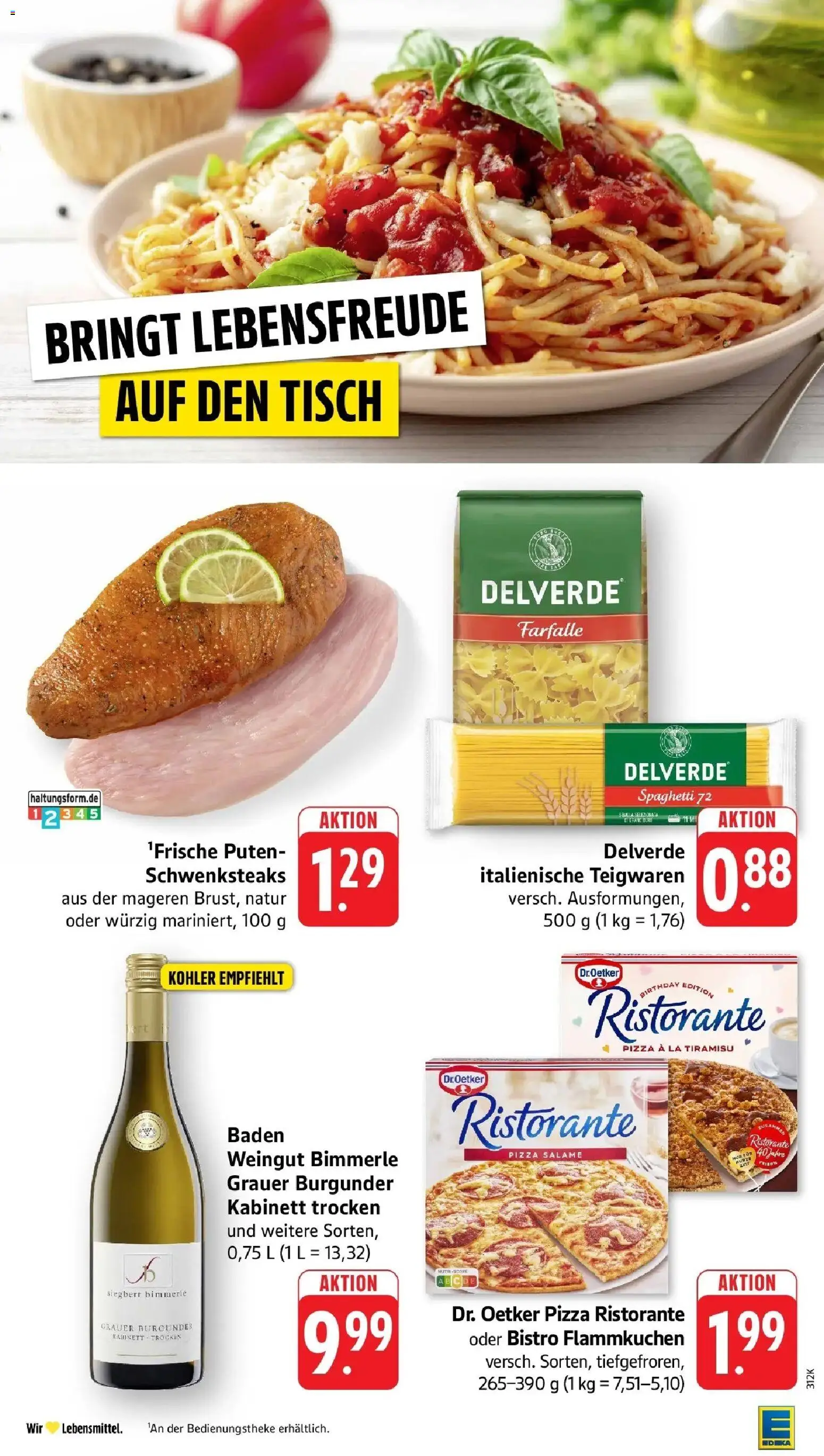 Edeka prospekt Ettenheim	 – gültig ab 15.03.2026 | Seite: 2 | Produkte: Ristorante, Tisch, Pasta, Pizza