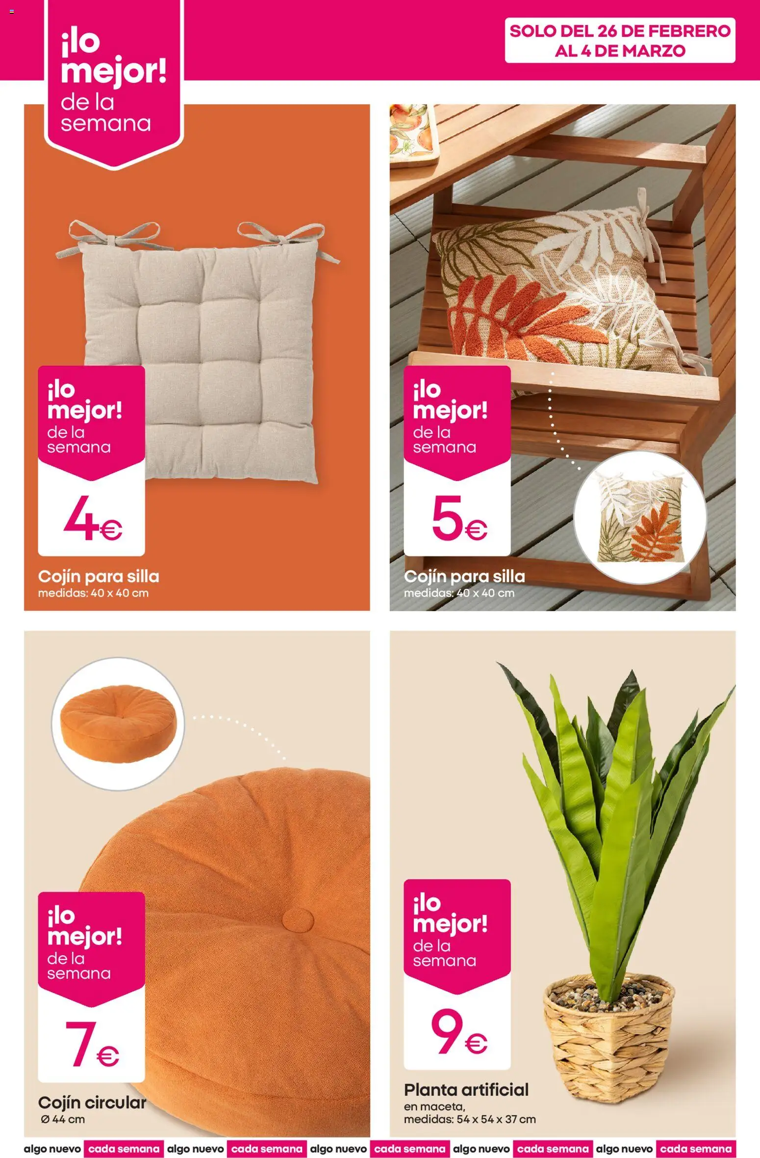Pepco folleto │ válido desde el 26.02.2026 | Página: 2 | Productos: Planta artificial, Cojín, Silla