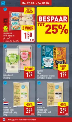 Aldi - Folder week 5 - Voorbeeld van een folder van Aldi, geldig van 26.01.2026 | Pagina: 10 | Producten: Kaas, Brood, Thee, Bloemen