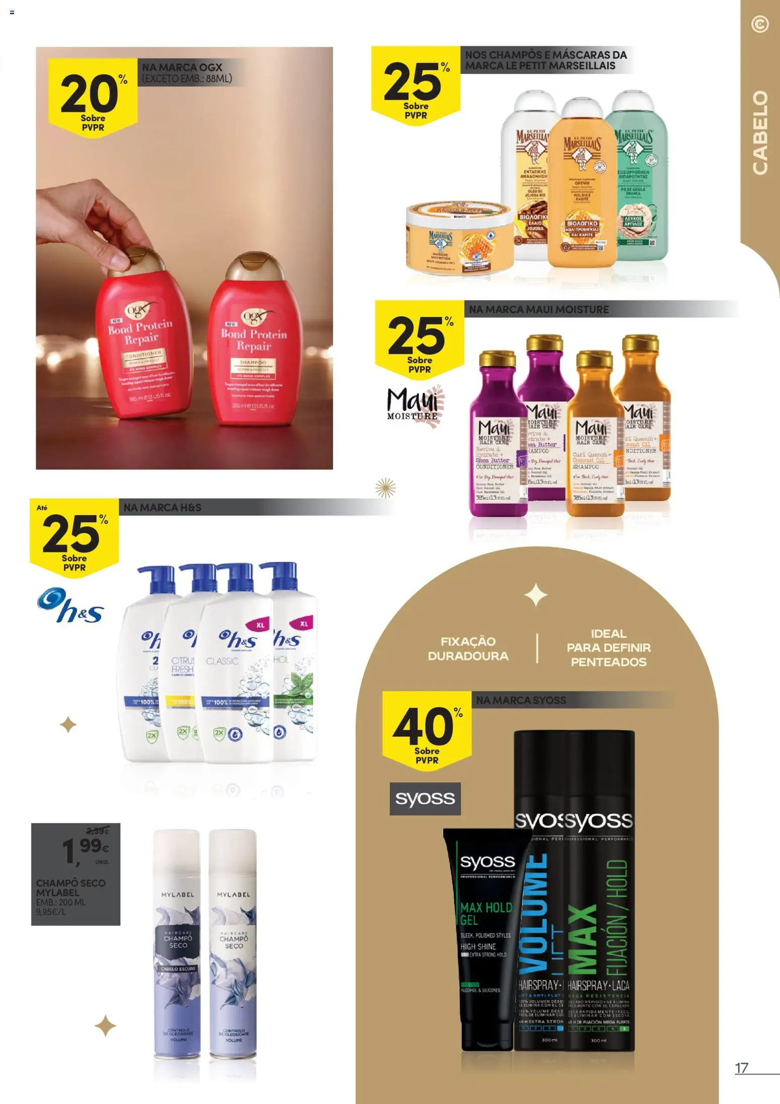 Continente - Festeje o Ano em beleza │ válido de 09.12.2025 | Página: 17 | Produtos: Shampoo, Óleo