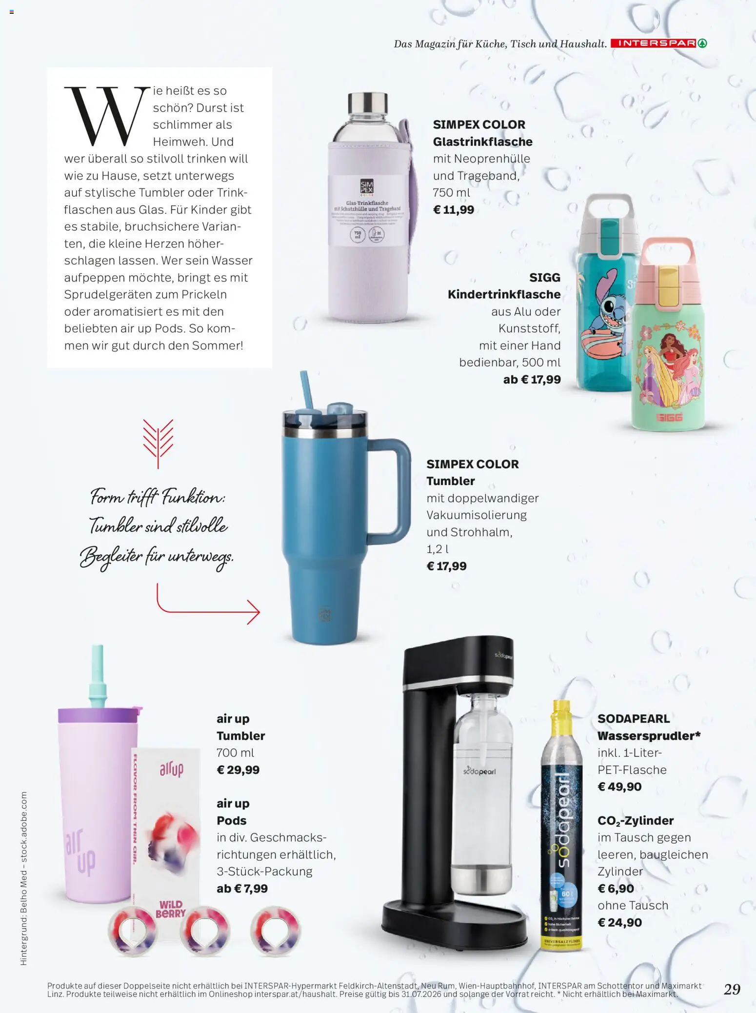 Maximarktr Mein Zuhause Magazin gültig ab 07.04.2026 | Seite: 29 | Produkte: Wasser, Tisch