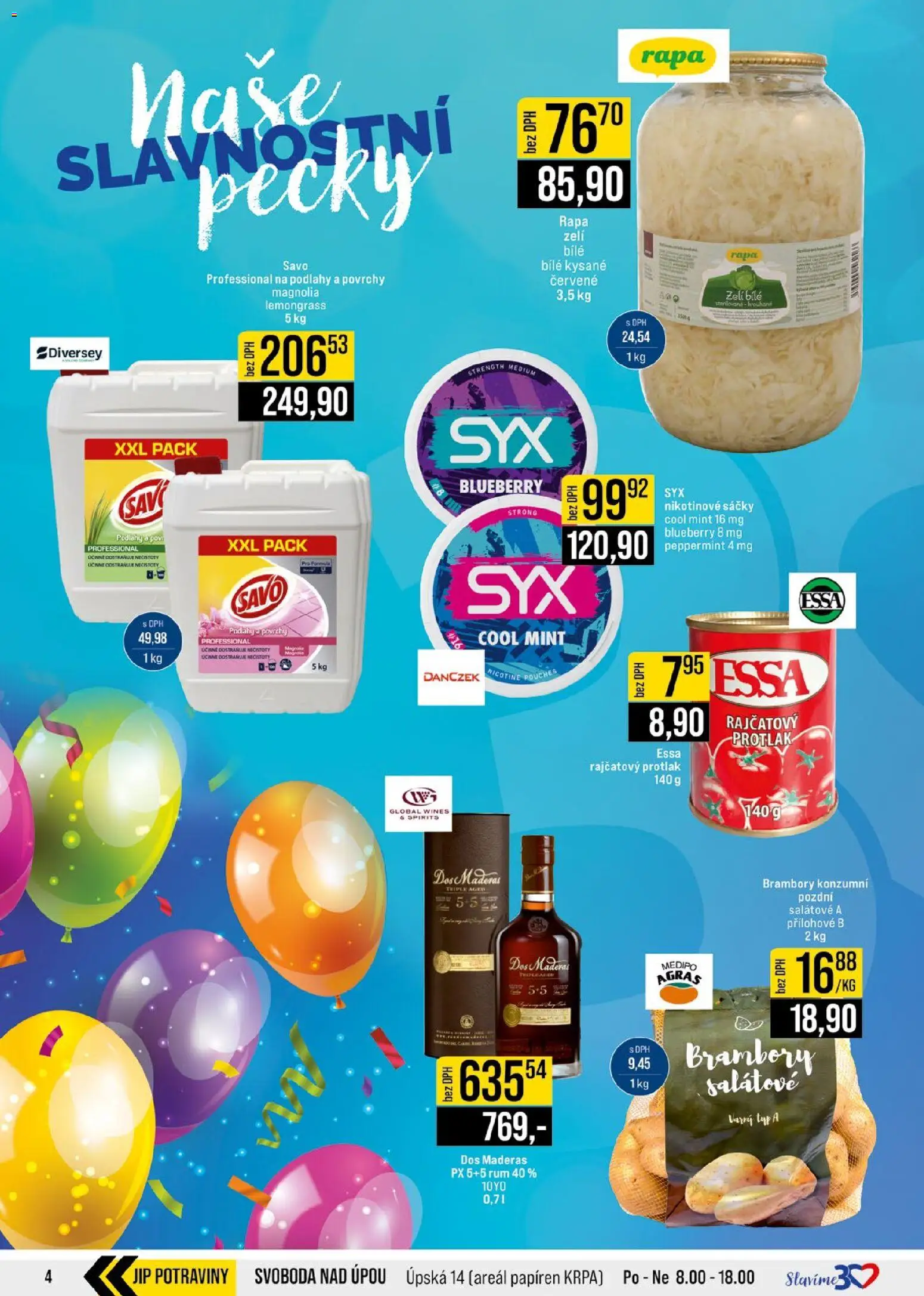 Jip leták - Cash & Carry od 29.10.2025 | Strana: 4 | Produkty: Rajčatový protlak, Rum, Savo, Brambory