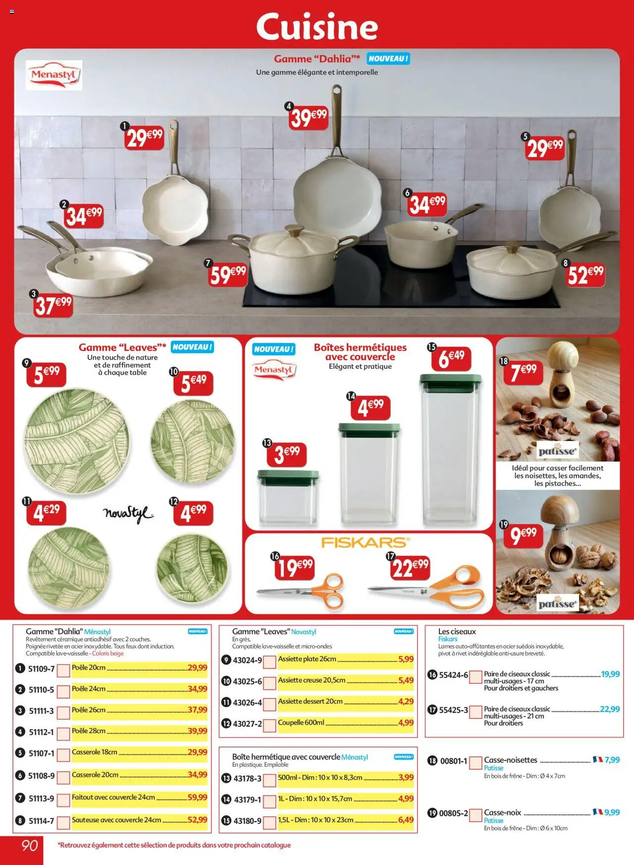  | Page: 90 | Produits: Poêle, Pistaches, Table, Ciseaux
