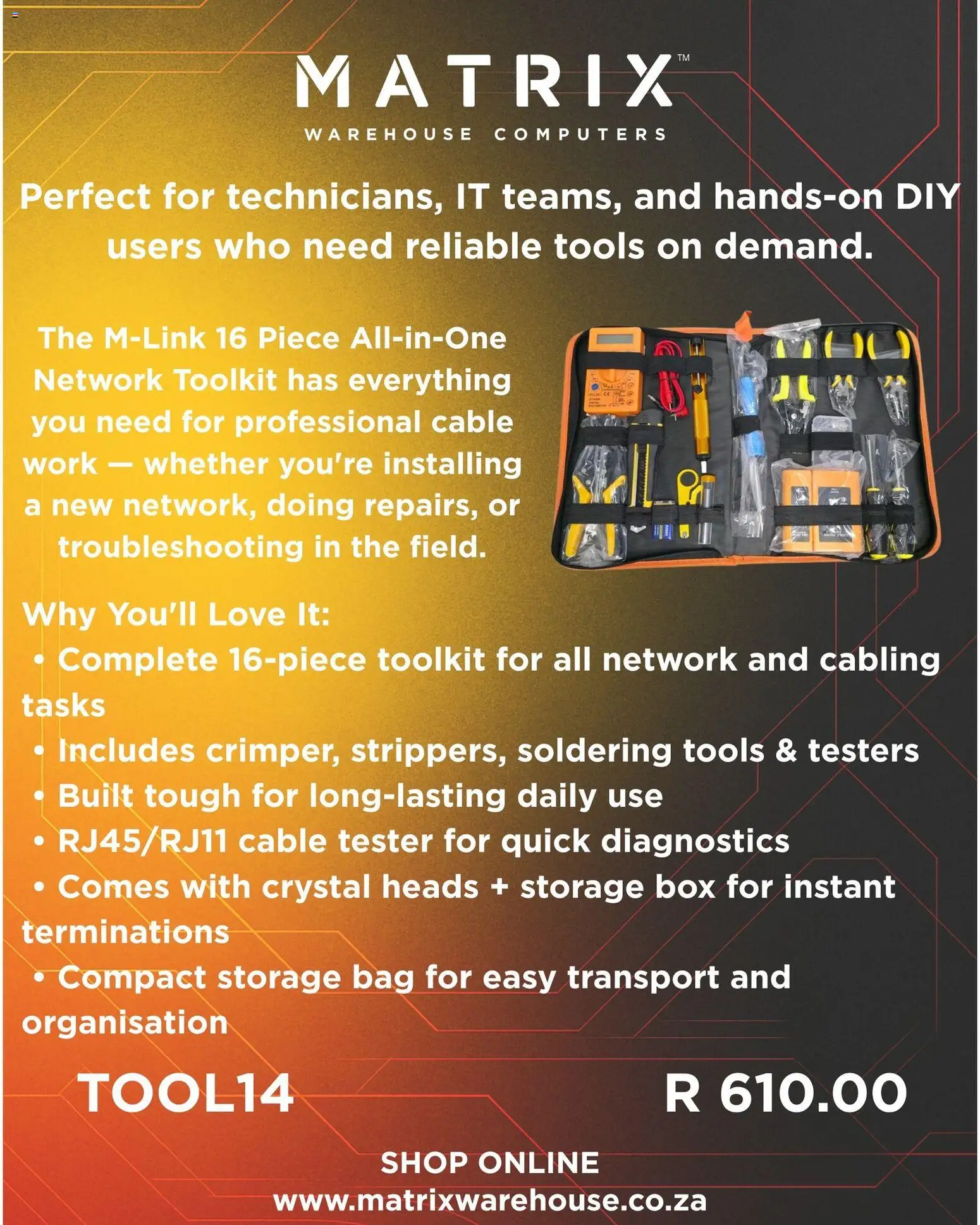 New Matrix Warehouse catalogue – valid from 11.12.2025 | Page: 1 | Products: Cable, Bag, Box
