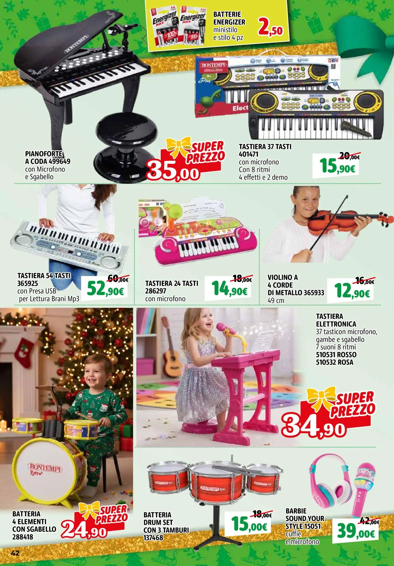 Volantino Orizzonte del 27.11.2025 | Pagina: 42 | Prodotti: MP3, Cuffie, Microfono, Batterie