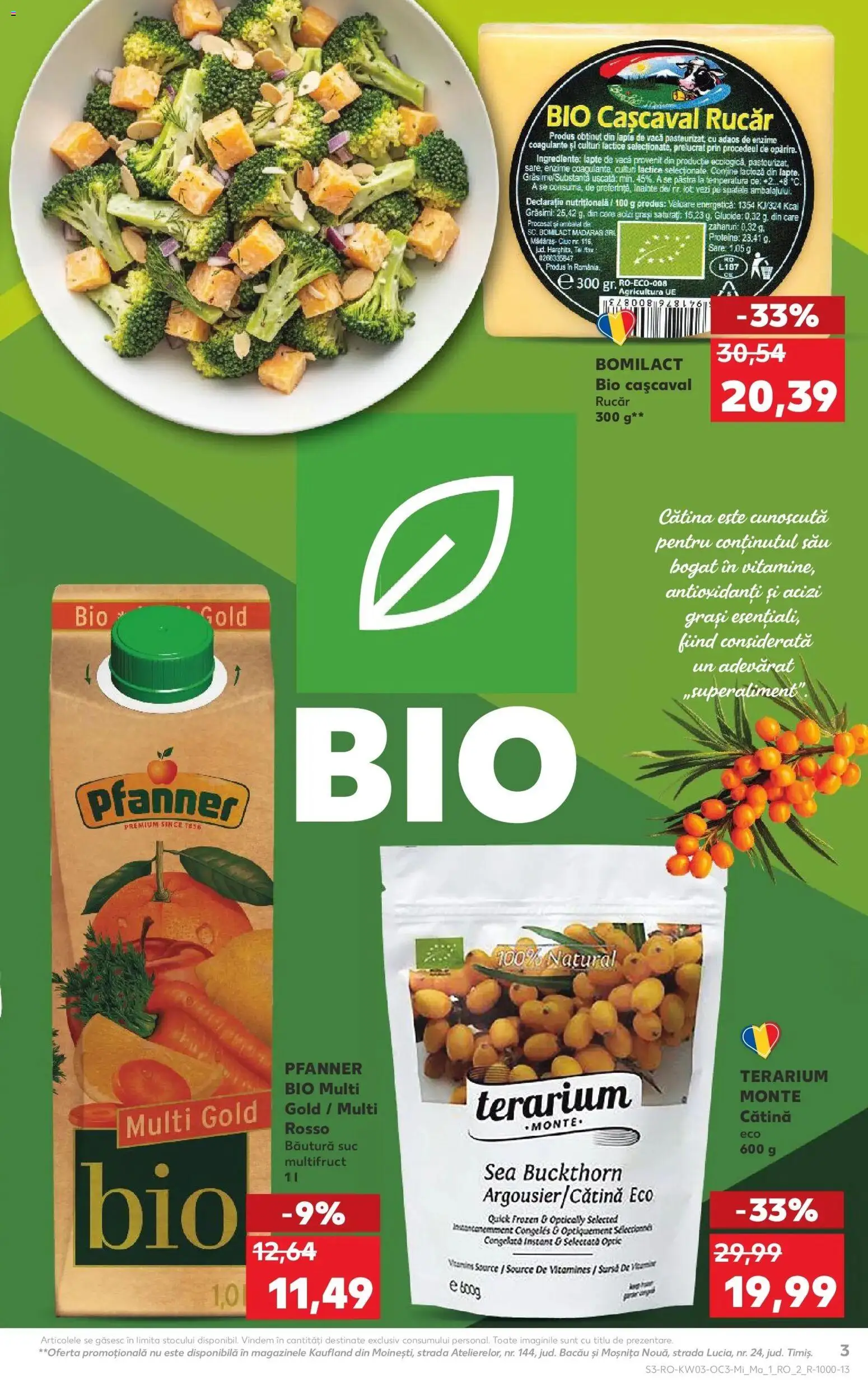 Noul catalog Kaufland – valabil de la 14.01.2026 | Pagină: 3 | Produse: Cașcaval, Lapte, Suc, Sare