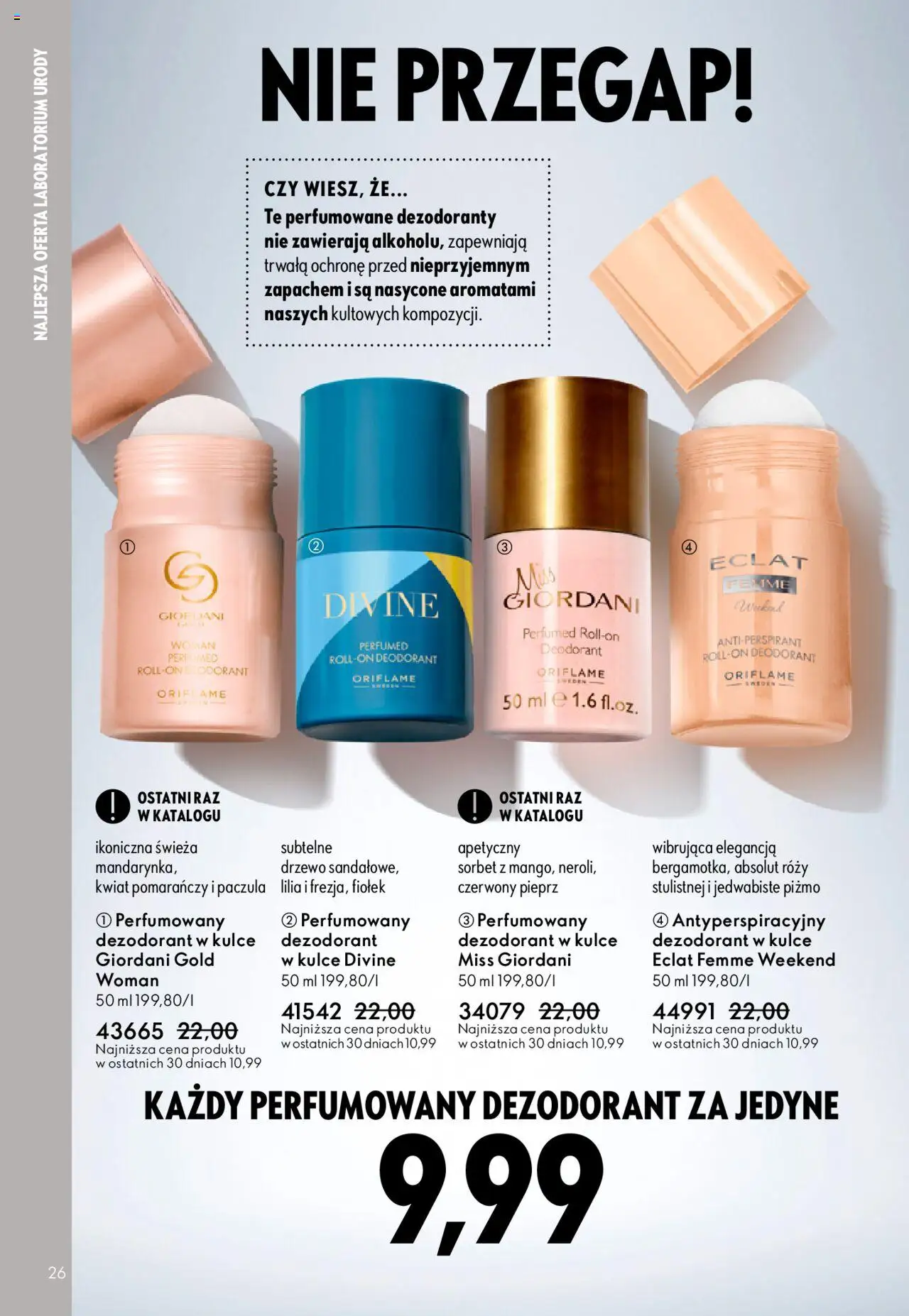 Oriflame Katalog 13 2025 od 07.09.2025 | Strona: 26 | Produkty: Sorbet, Dezodorant, Pieprz