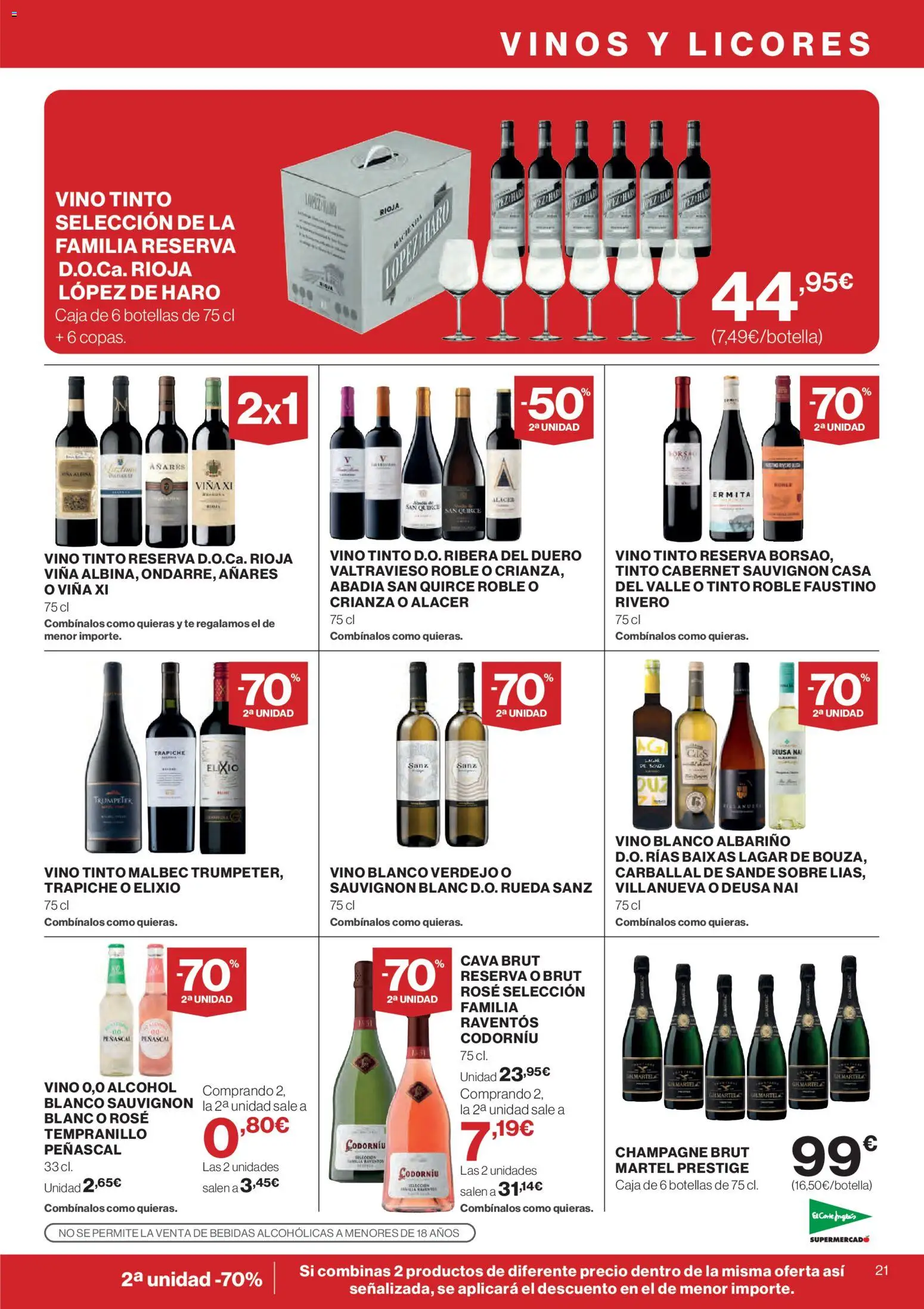 El Corte Inglés ofertas │ válido desde el 26.02.2026 | Página: 21 | Productos: Vino, Té, Caja