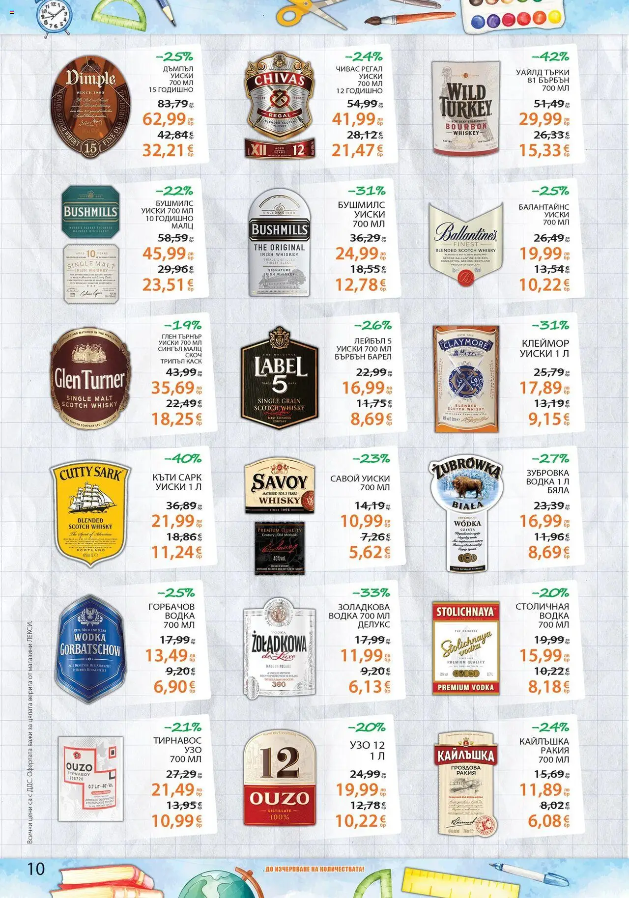  | Страница: 10 | Продукти: Бърбън, Водка, Уиски, Ракия