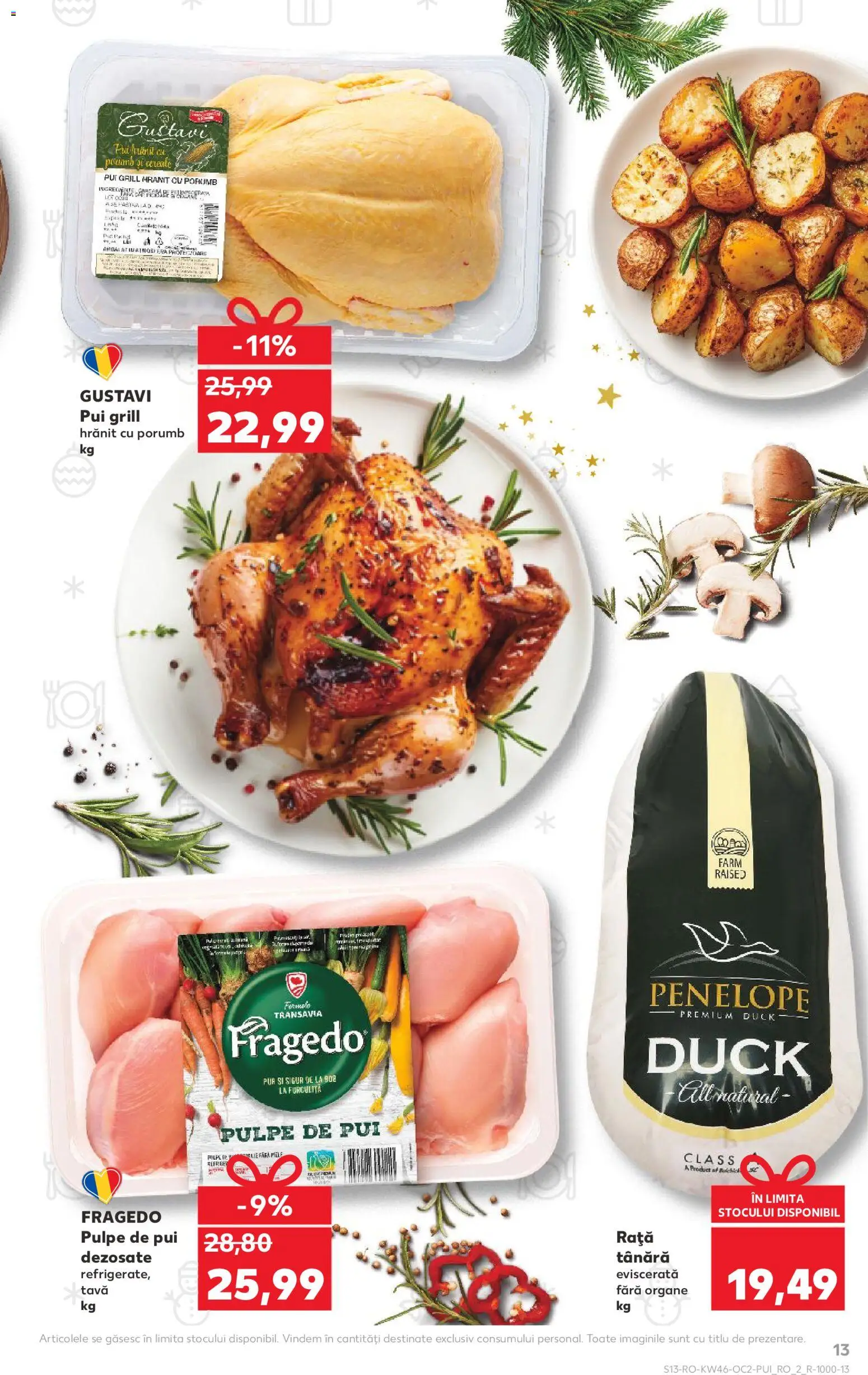 Kaufland RO akciós ujság - amely érvényes a következő dátumtól: 12.11.2025 | Oldal: 13 | Termékek: Grill
