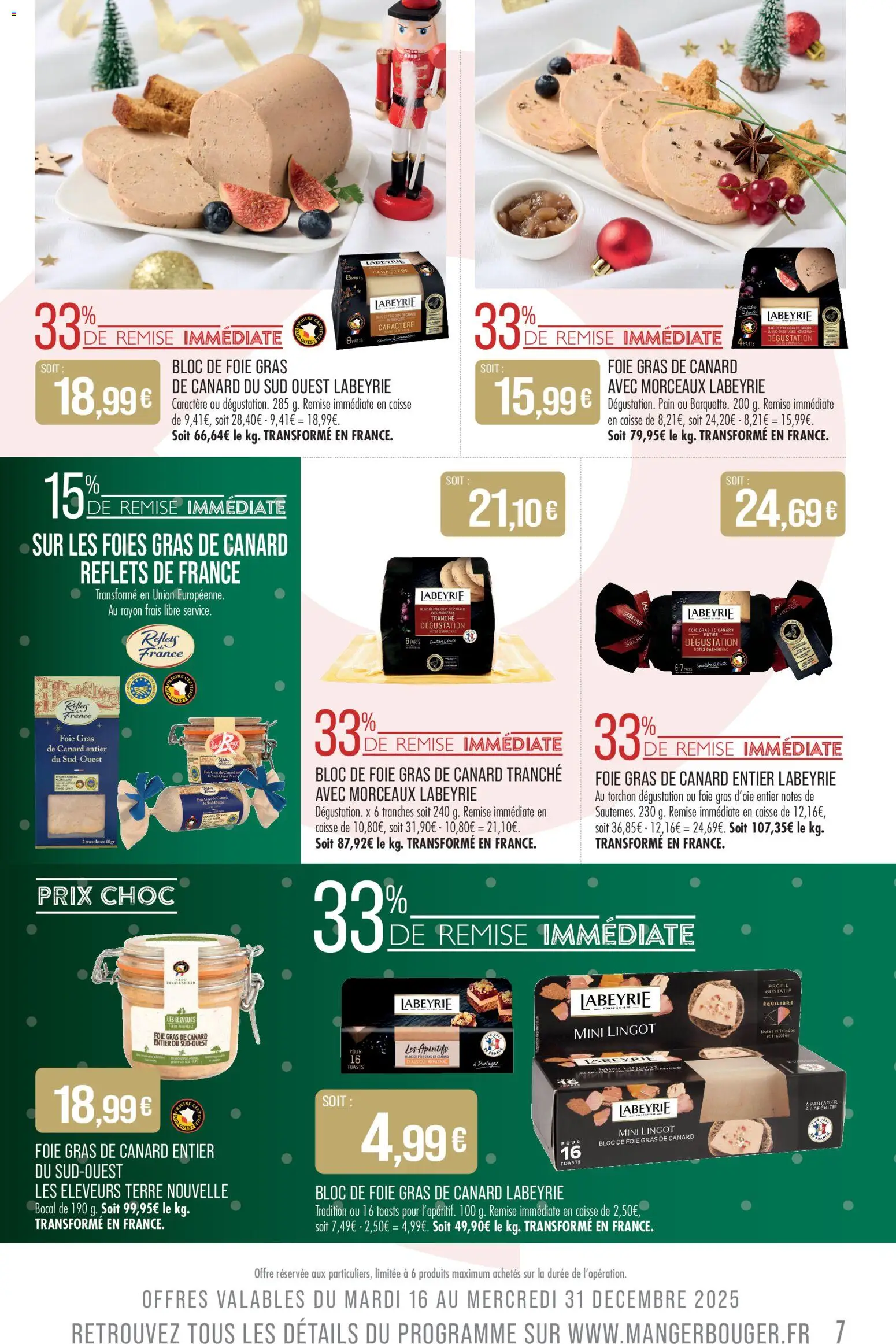 {H1} | Page: 7 | Produits: Labeyrie foie gras, Torchon, Gras de canard entier, Pain