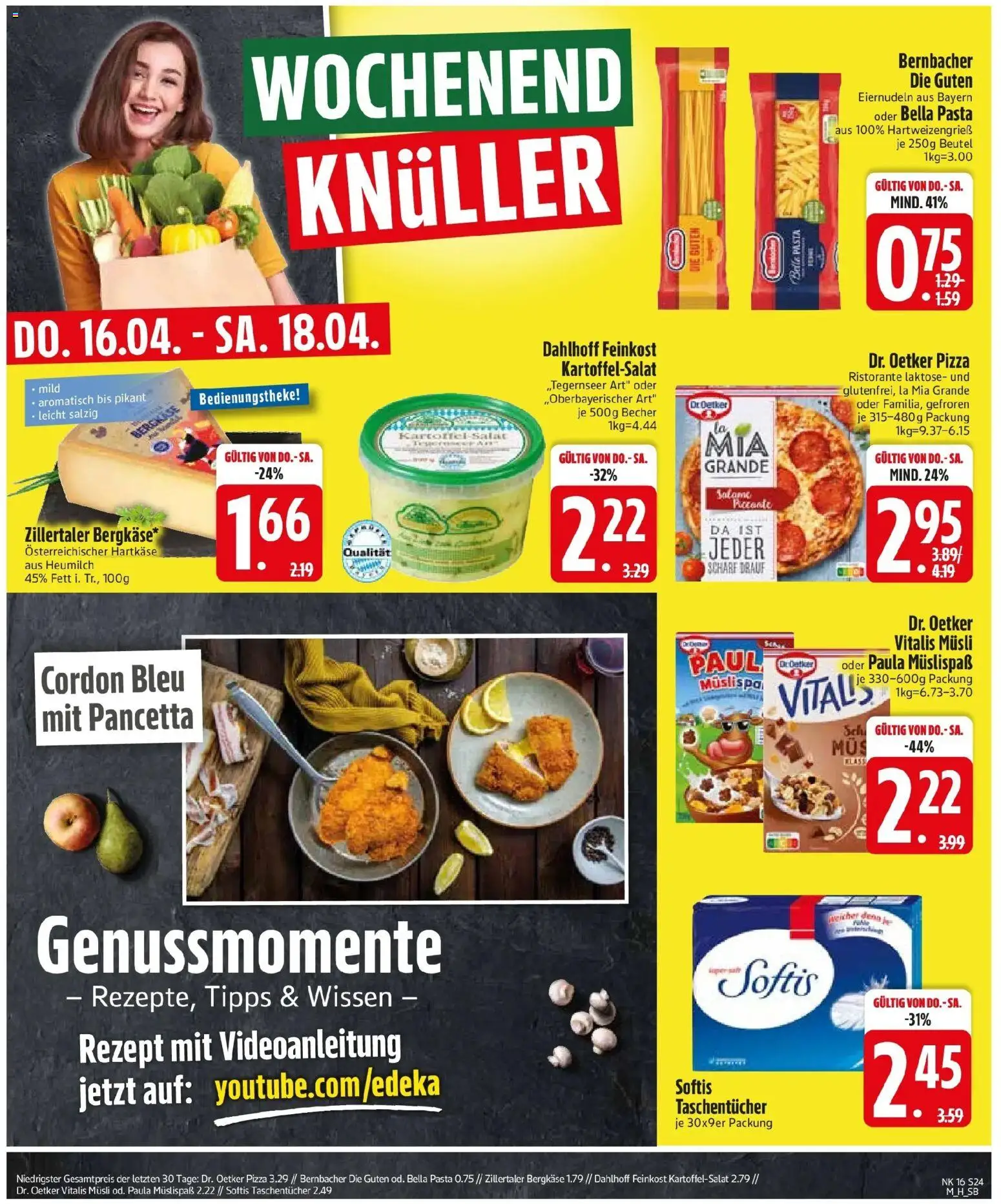 Edeka prospekt München	 – gültig ab 13.04.2026 | Seite: 26 | Produkte: Musli, Pasta, Pizza, Salat